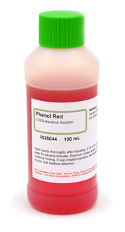 0.02% Aqueous Phenol Red Indicator Solution, 100mL