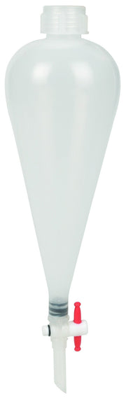 Polypropylene Separating Funnel with PTFE Plug and Screw Cap