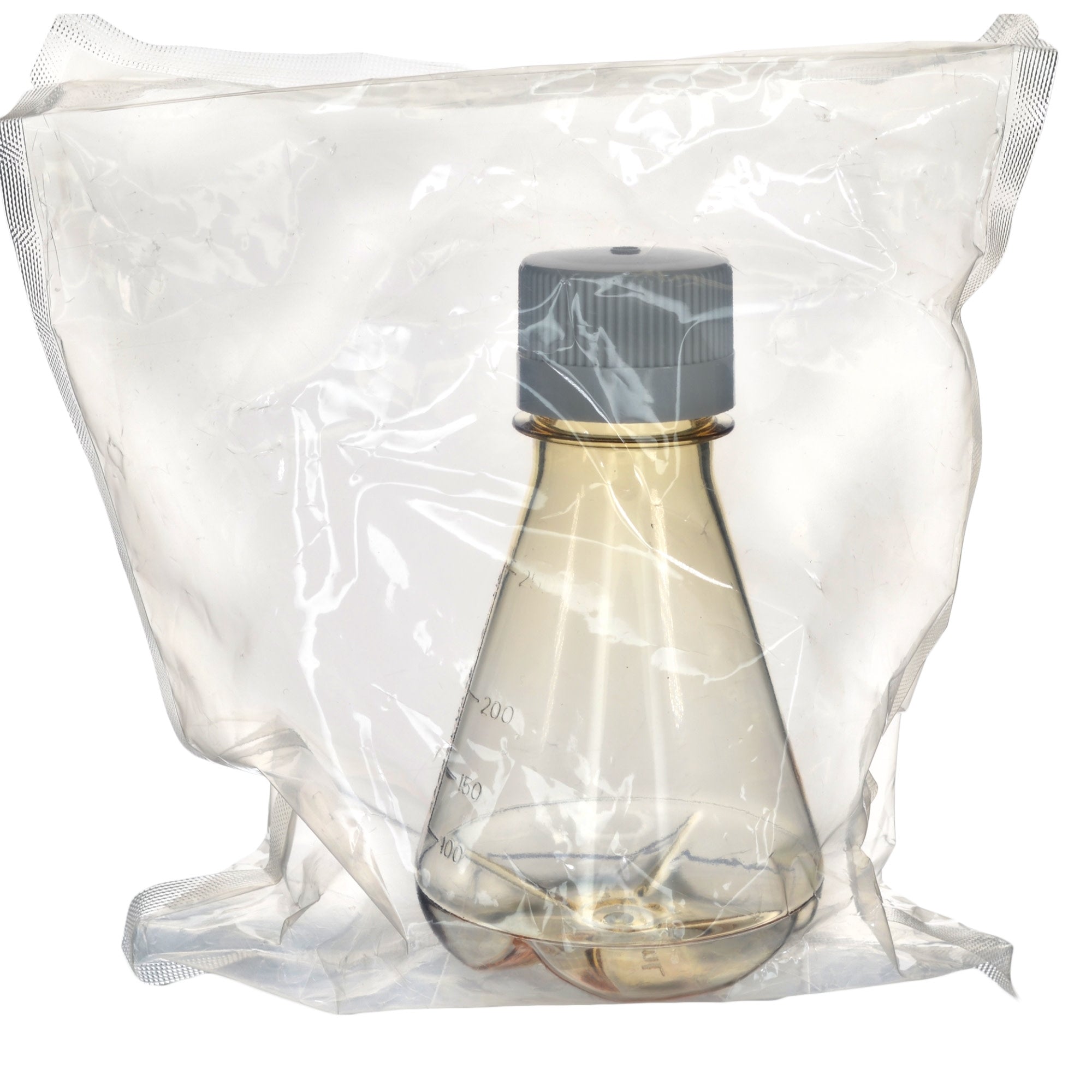 Sterile Non-Vented Baffled-Bottom Polycarbonate Erlenmeyer Flask, USP Class VI, 250mL