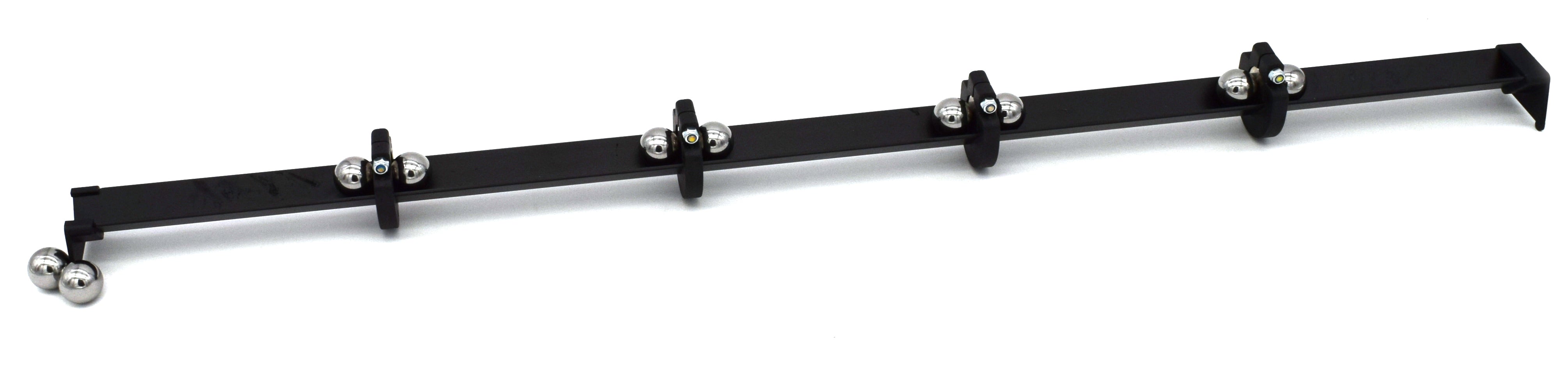 Gaussian Gun with 4 Magnets and 10 Steel Spheres