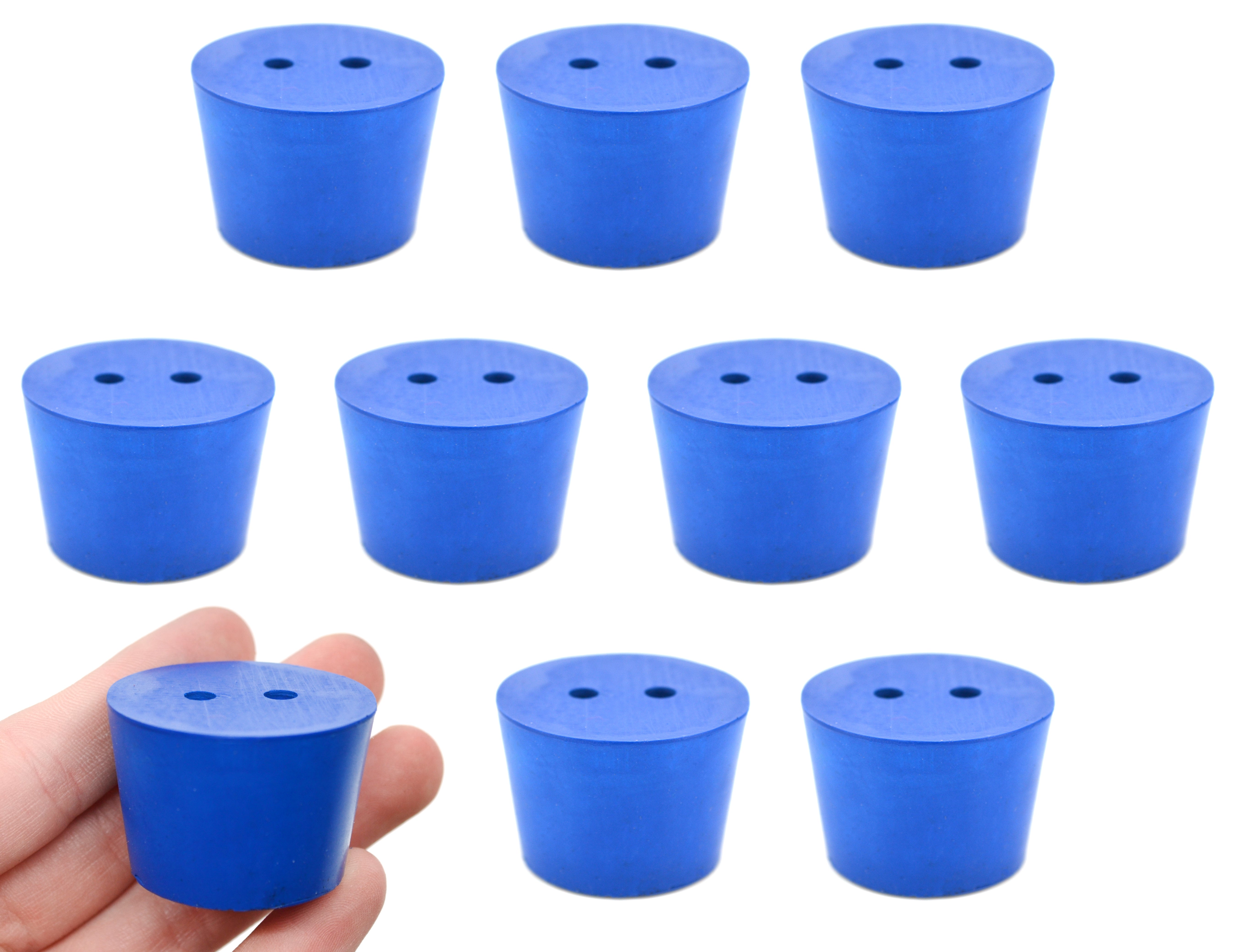Neoprene Stopper with 2 Holes, 10-Pack