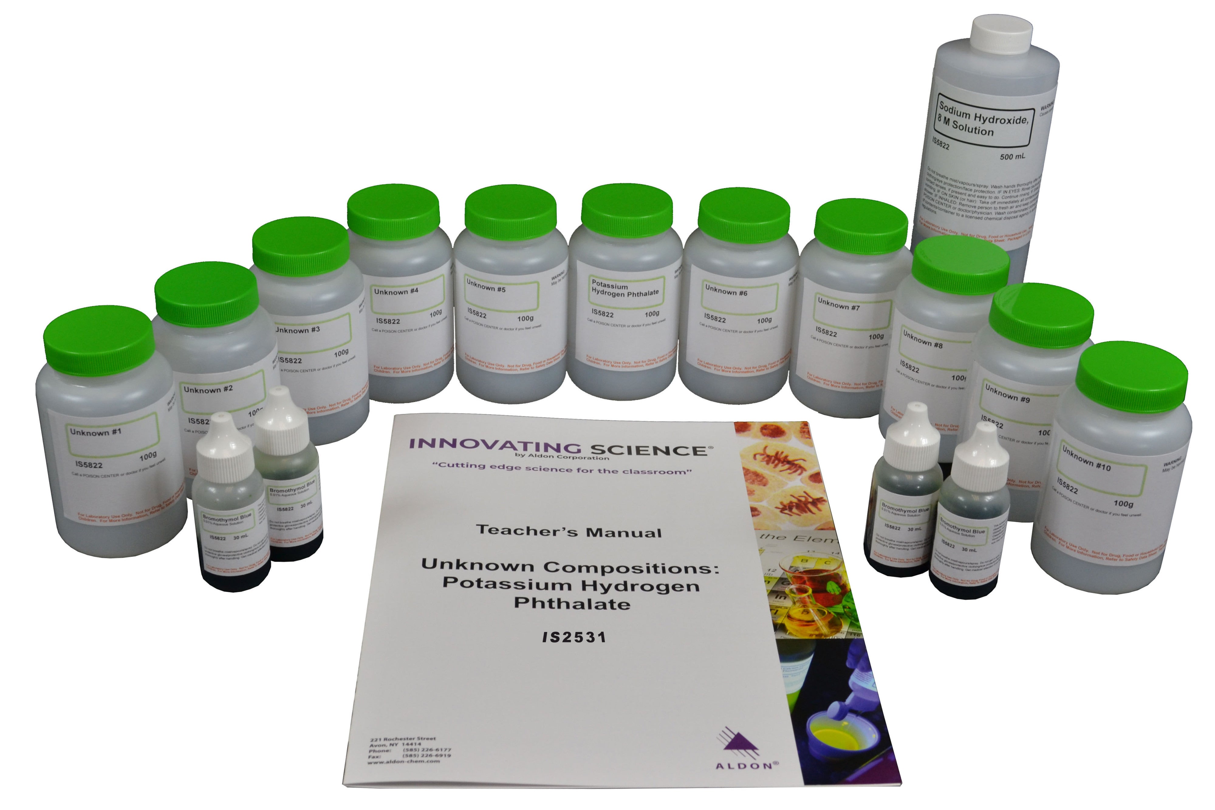 Unknown Compositions Potassium Hydrogen Phthalate Acid-Base Titration Lab Kit