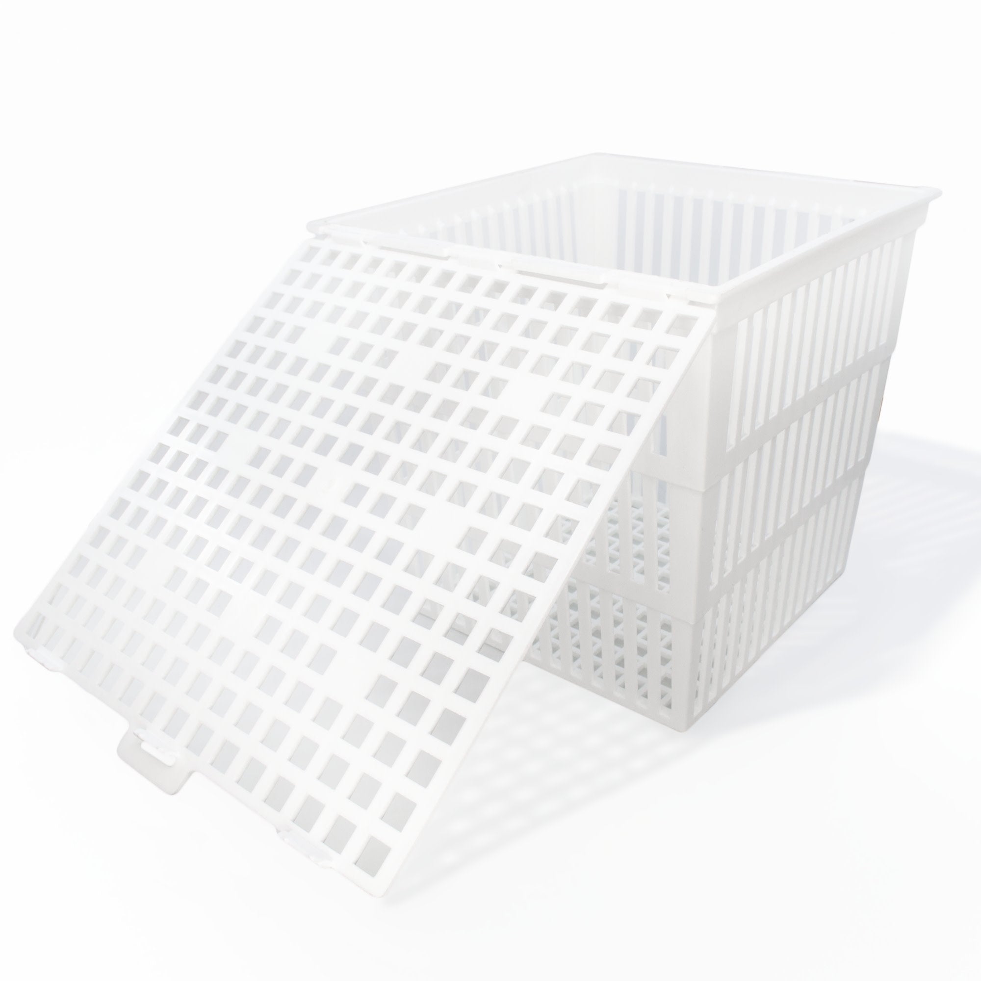 Polypropylene Autoclavable Test Tube Basket with Cover, 9 x 9 x 9"