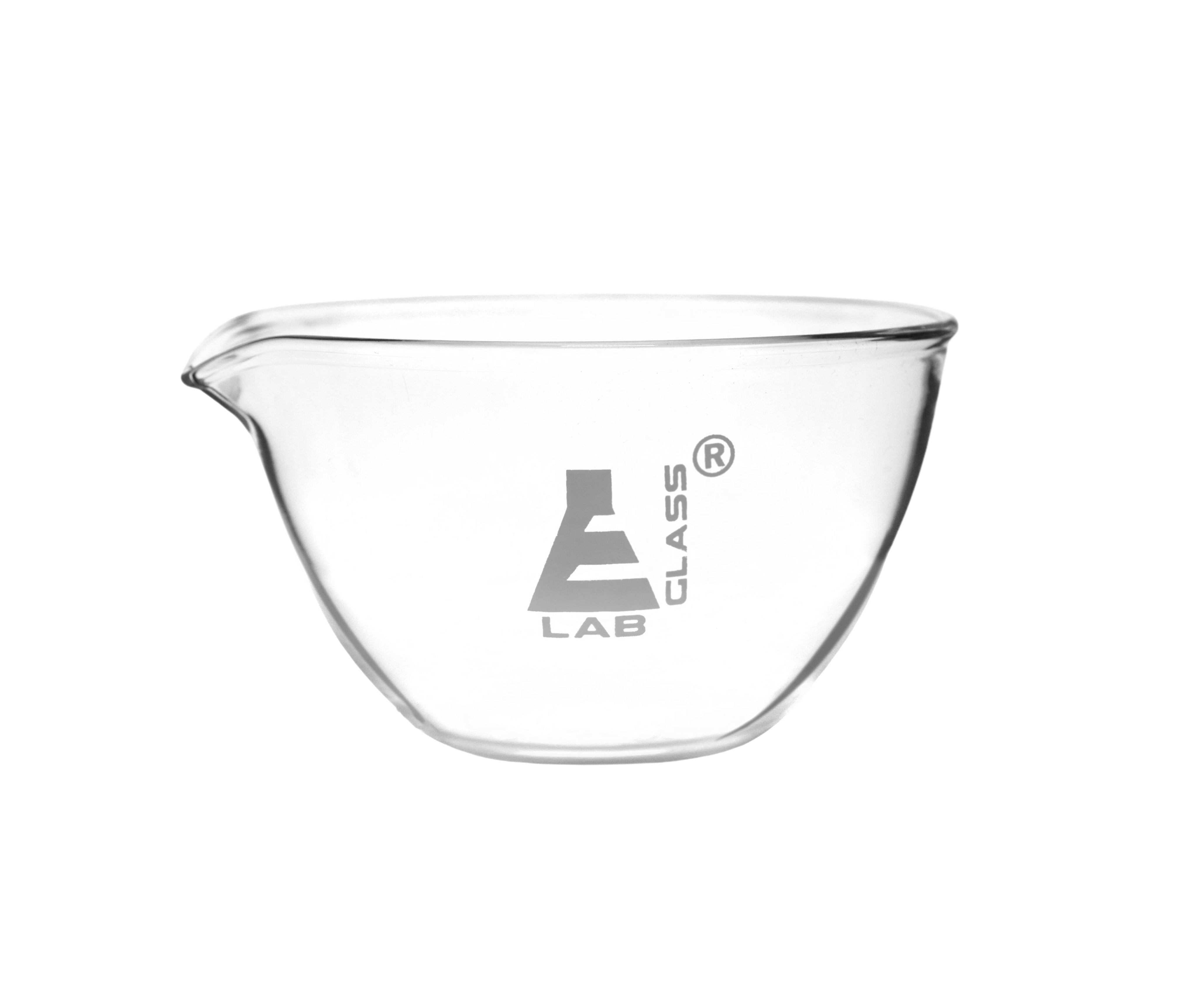 Flat Bottom Borosilicate Glass Evaporating Dish with Spout