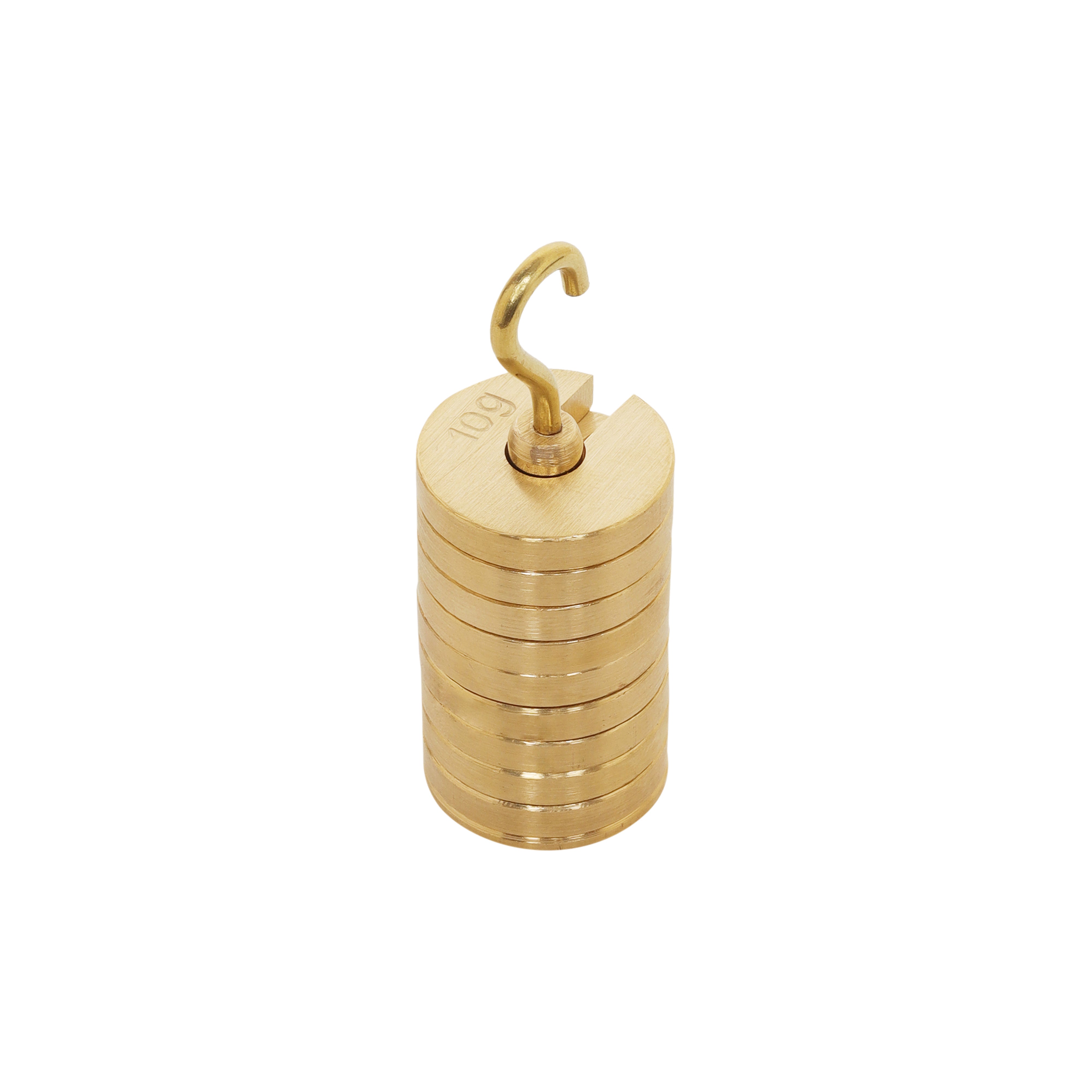 Brass Slotted Mass Set with Hook, 100g (10 x 10g)
