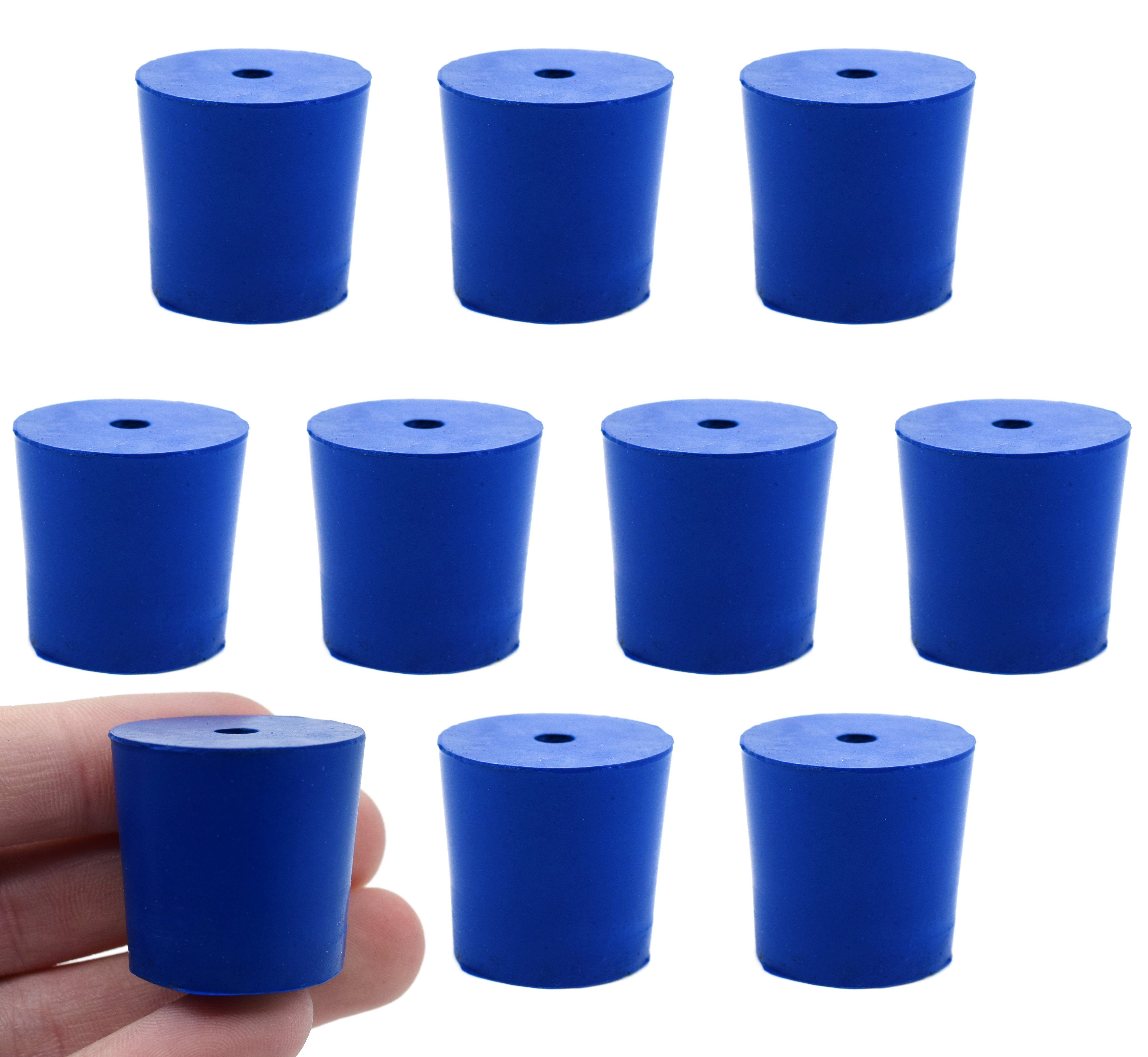 Neoprene Stopper with 1 Hole, 10-Pack