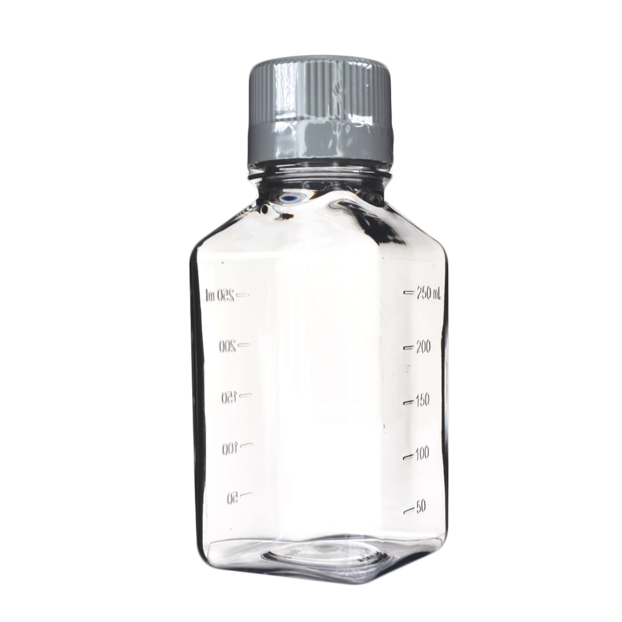 30-Pack Sterile PET Media Bottles with HDPE Caps, 250mL