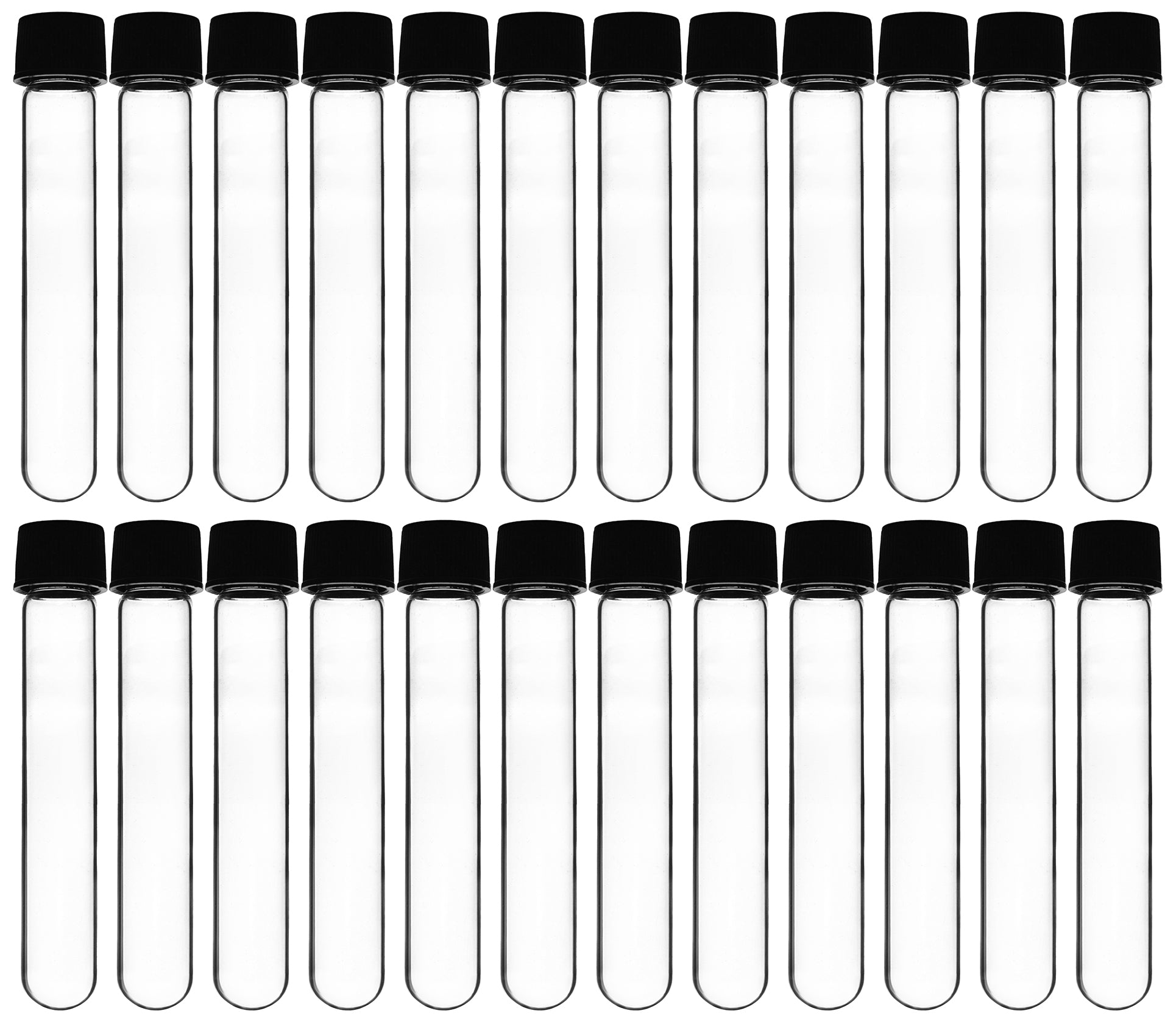 Round Bottom Borosilicate Glass Test Tube with Bakelite Screw Cap, 30mL