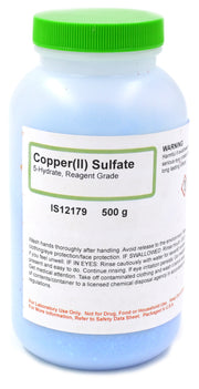 Reagent Grade Copper (II) Sulfate Pentahydrate, 500g