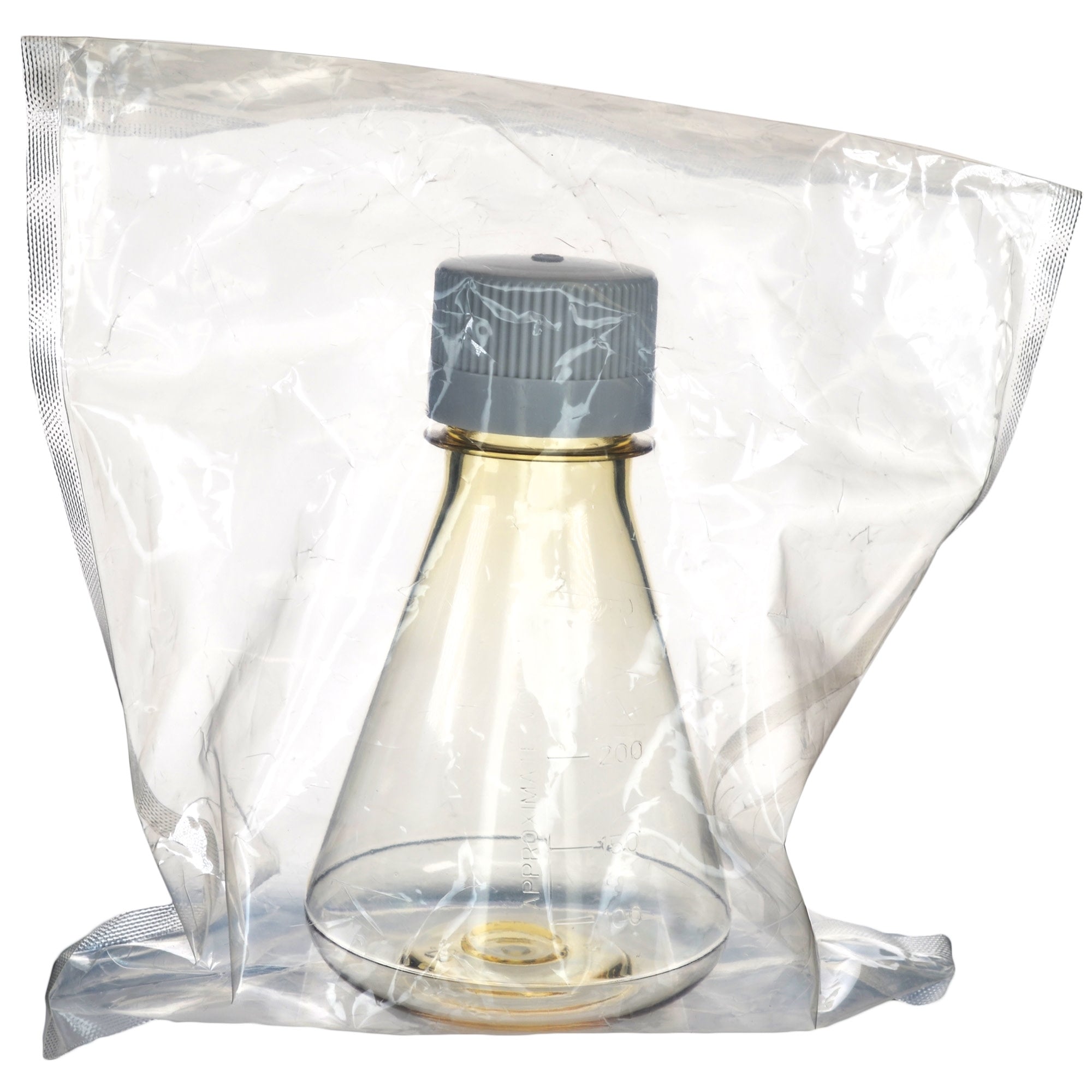 Sterile Non-Vented Flat-Bottom Polycarbonate Erlenmeyer Flask, USP Class VI, 250mL