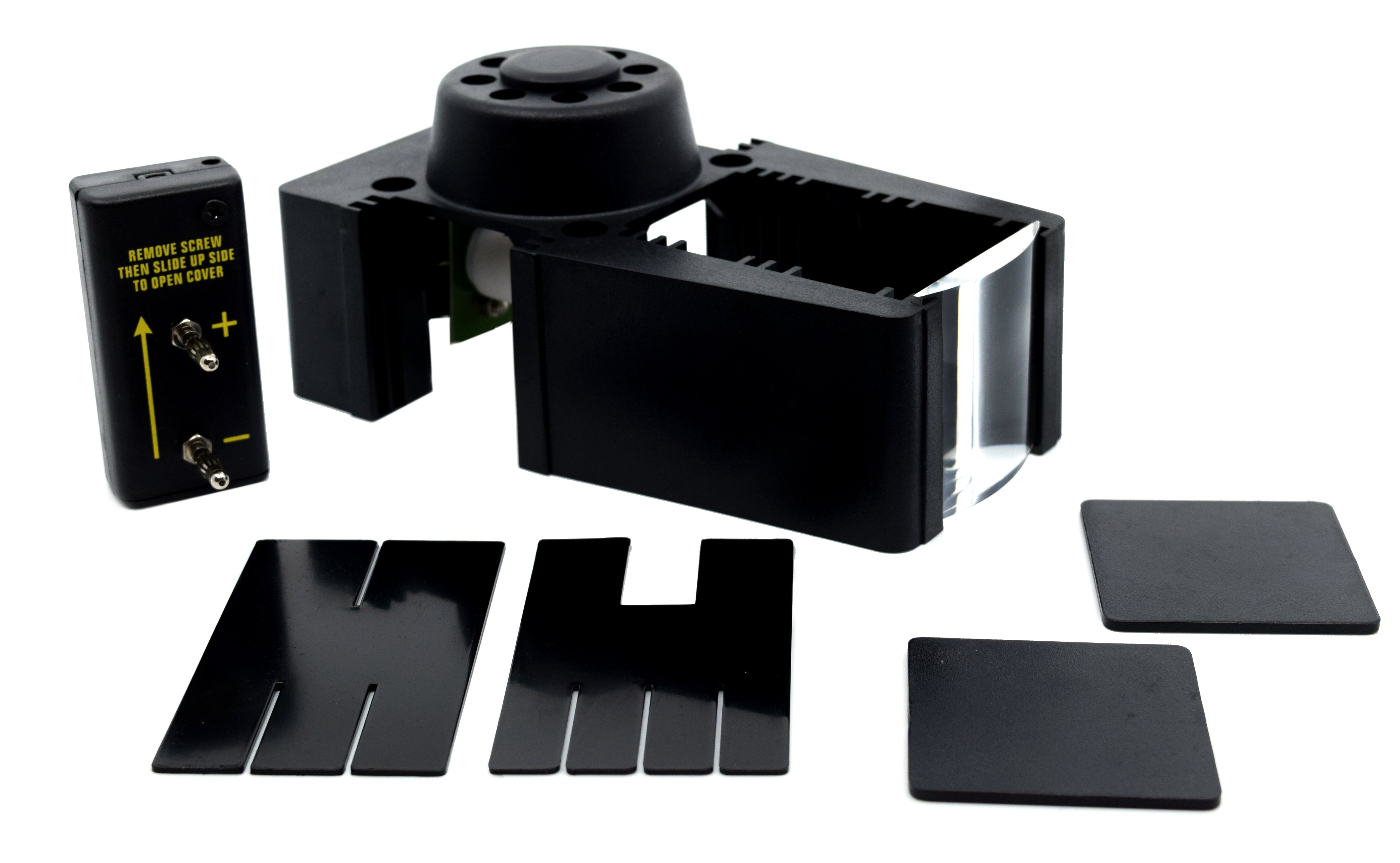 LED Ray Box with Slit Plates and Concave Lens, Battery-Operated