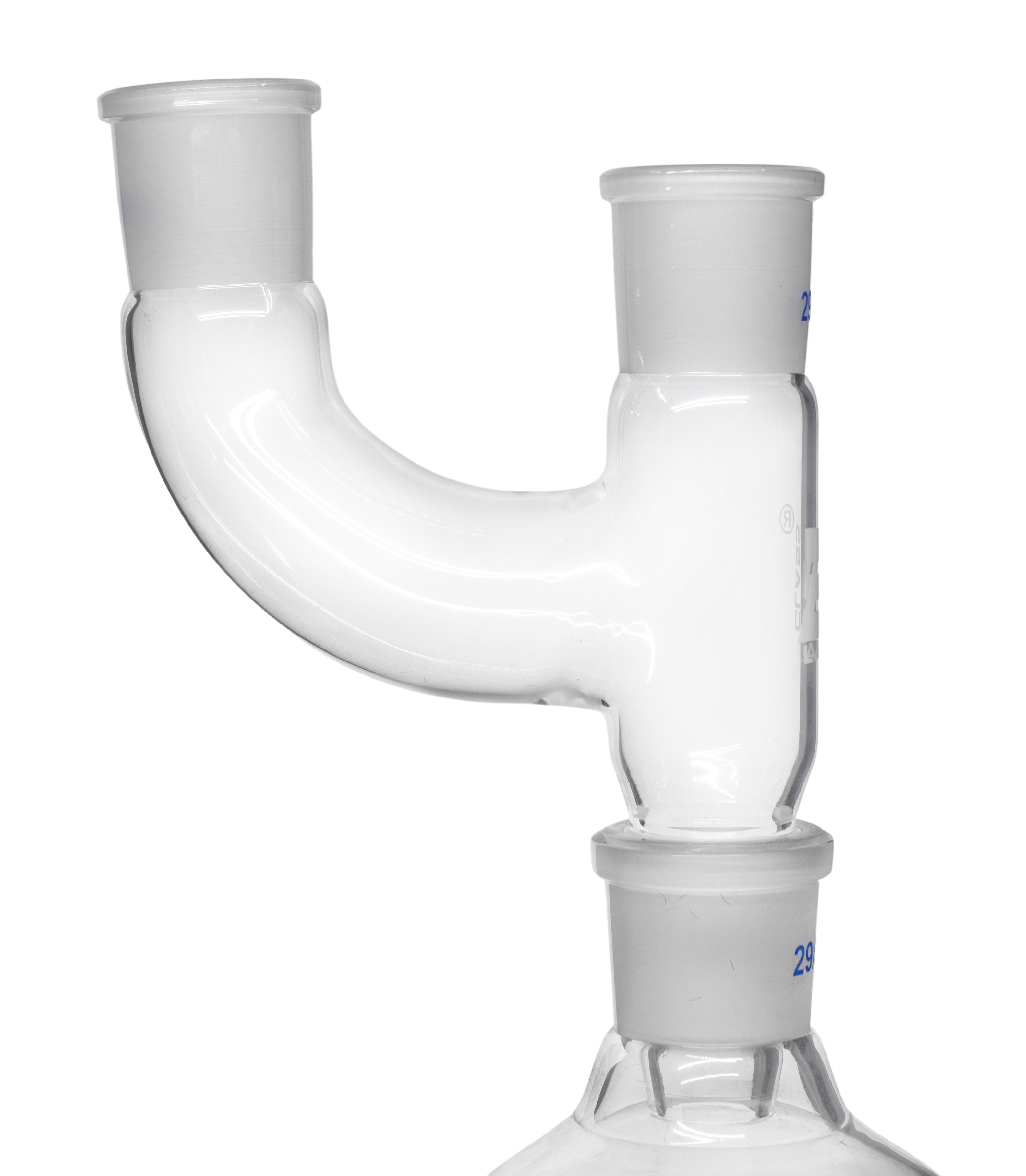 Two Parallel Necks Multiple Adapter, 29/32 Socket and 29/32 Cone, Borosilicate Glass