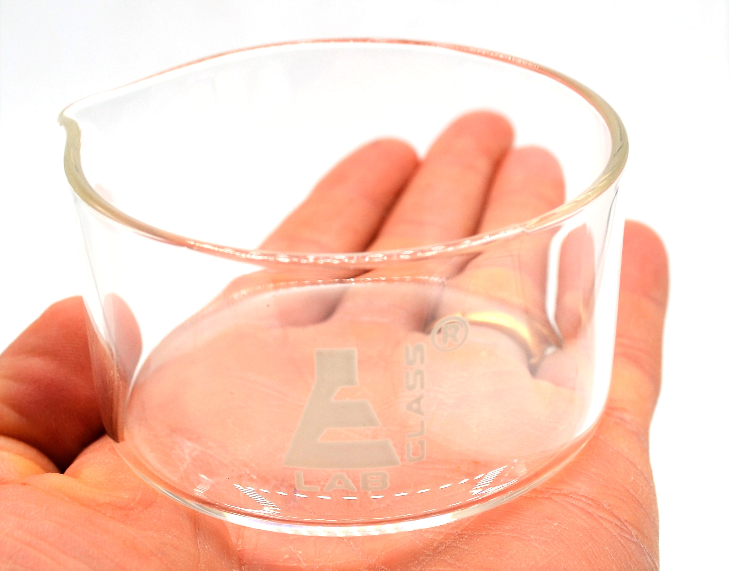 6-Pack Flat Bottom Crystallizing Dishes with Spout, 70 x 40mm, 100mL, Borosilicate Glass