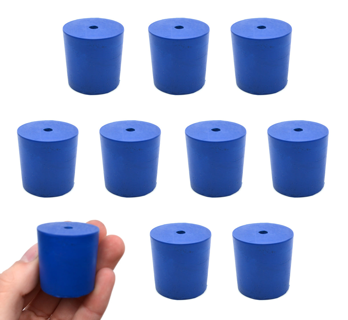 Neoprene Stopper with 1 Hole, 10-Pack