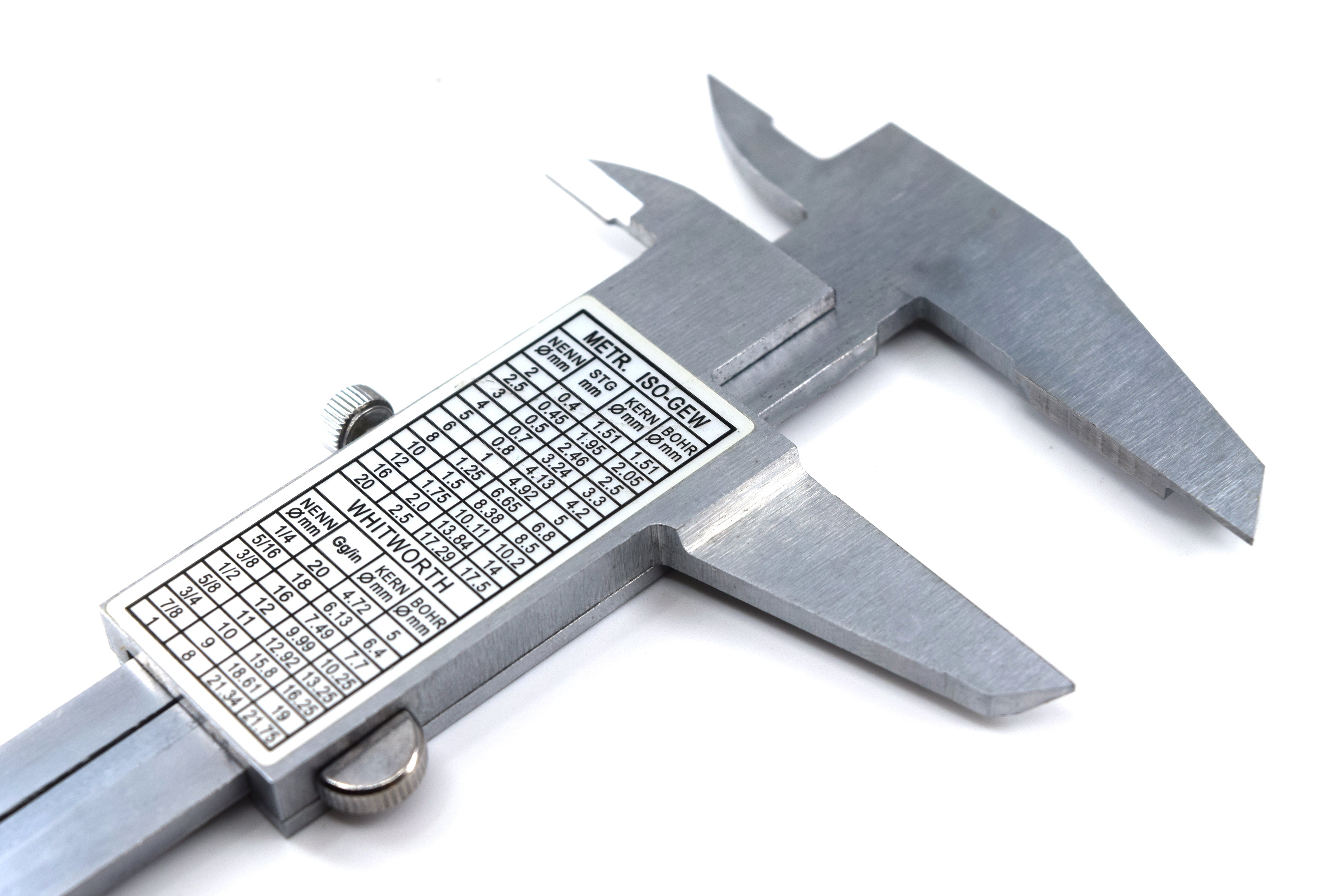 Premium IME Vernier Caliper, 6", Dual Scale, Carbon Steel