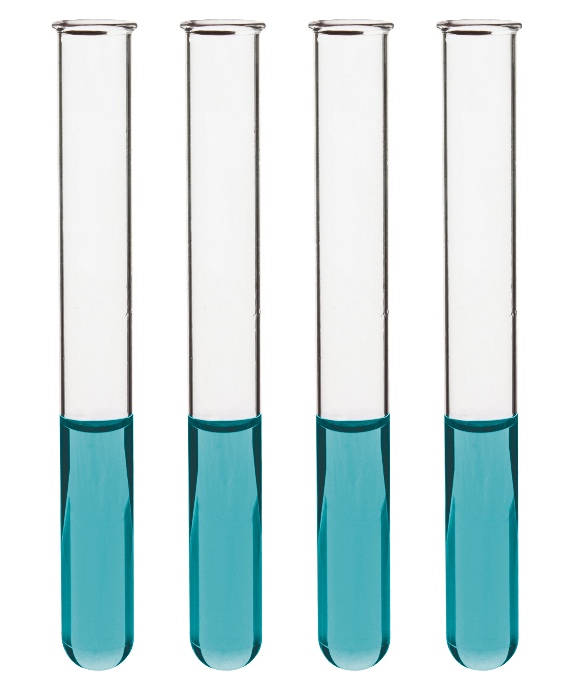 48PK Test Tubes, 3mL, 10x75mm - Rimmed - Light Wall, 1mm Thick - Borosilicate 3.3 Glass
