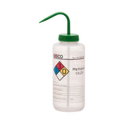 Methanol Wash Bottle, Polypropylene, 4-Color Label, 1000mL