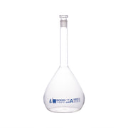Class A Volumetric Flask with Hexagonal Hollow Glass Stopper, 5000mL, Blue Graduations, Borosilicate Glass