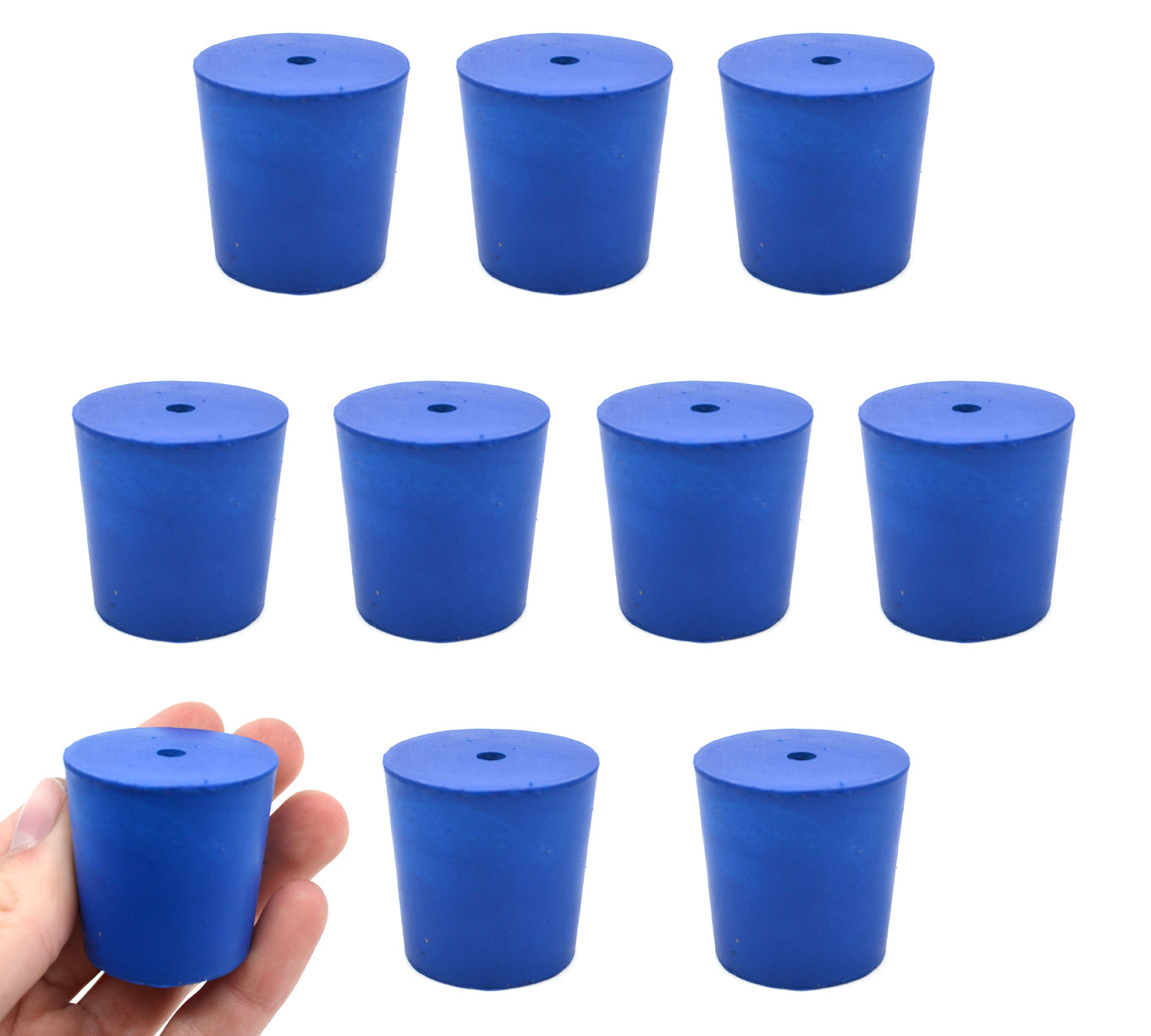 Neoprene Stopper with 1 Hole, 10-Pack