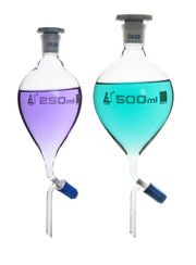 Pressure Equalizing Pear Shape Borosilicate Glass Separating Funnel with Rotaflow Stopcock
