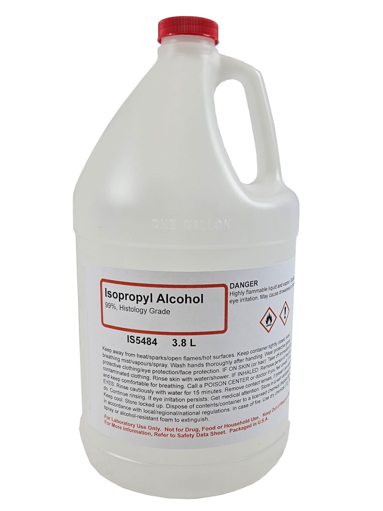 Isopropanol, 99%, 3.8L ?Çô Histology Grade for Tissue Dehydration and Staining Procedures