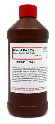 Phenol Red Solution, 1.0%, 500mL, Laboratory Grade