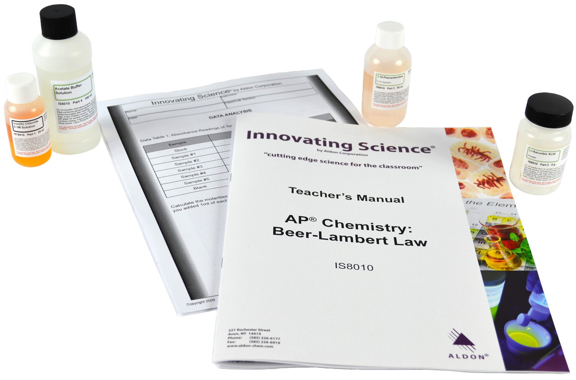 Beer-Lambert Law AP Chemistry Kit with Spectrophotometric Analysis