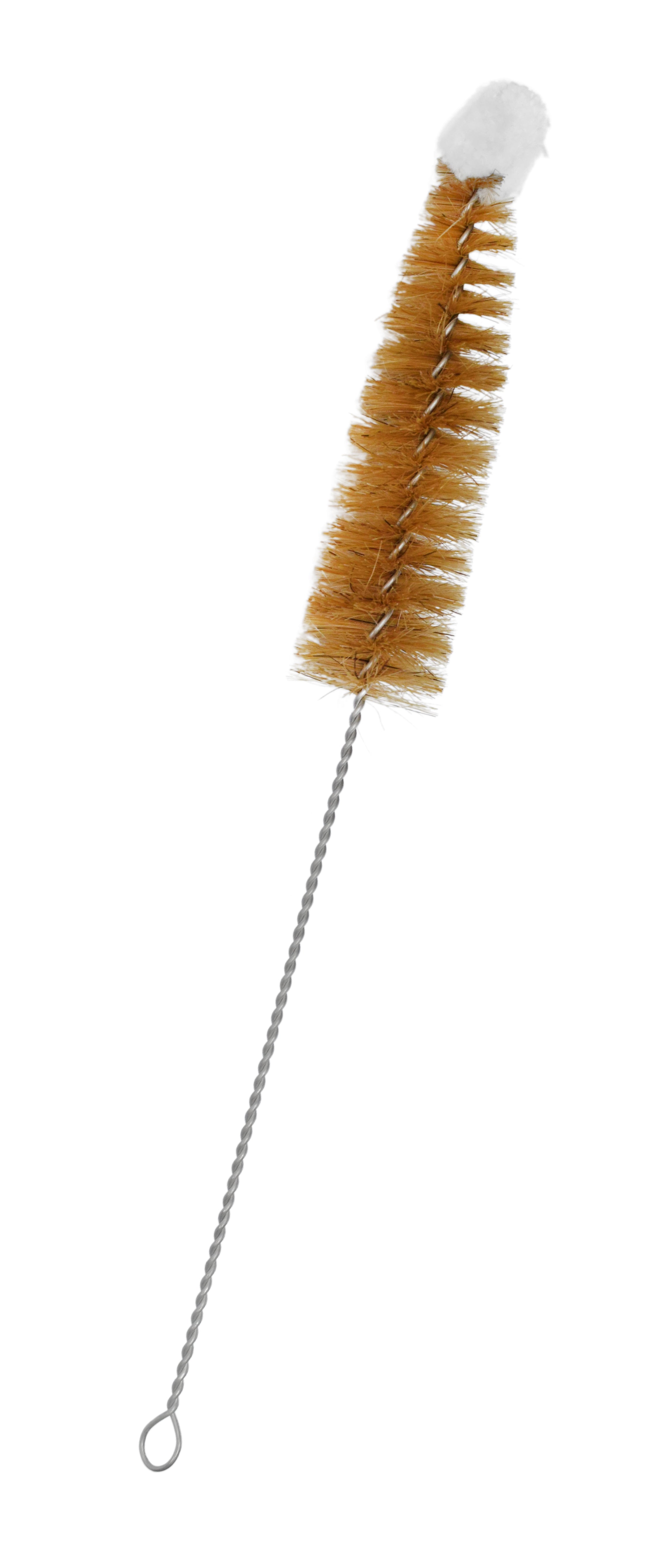 8.5" Tapered Bristle Cleaning Brush with Cotton Tip for 0.5-0.75" Tubes