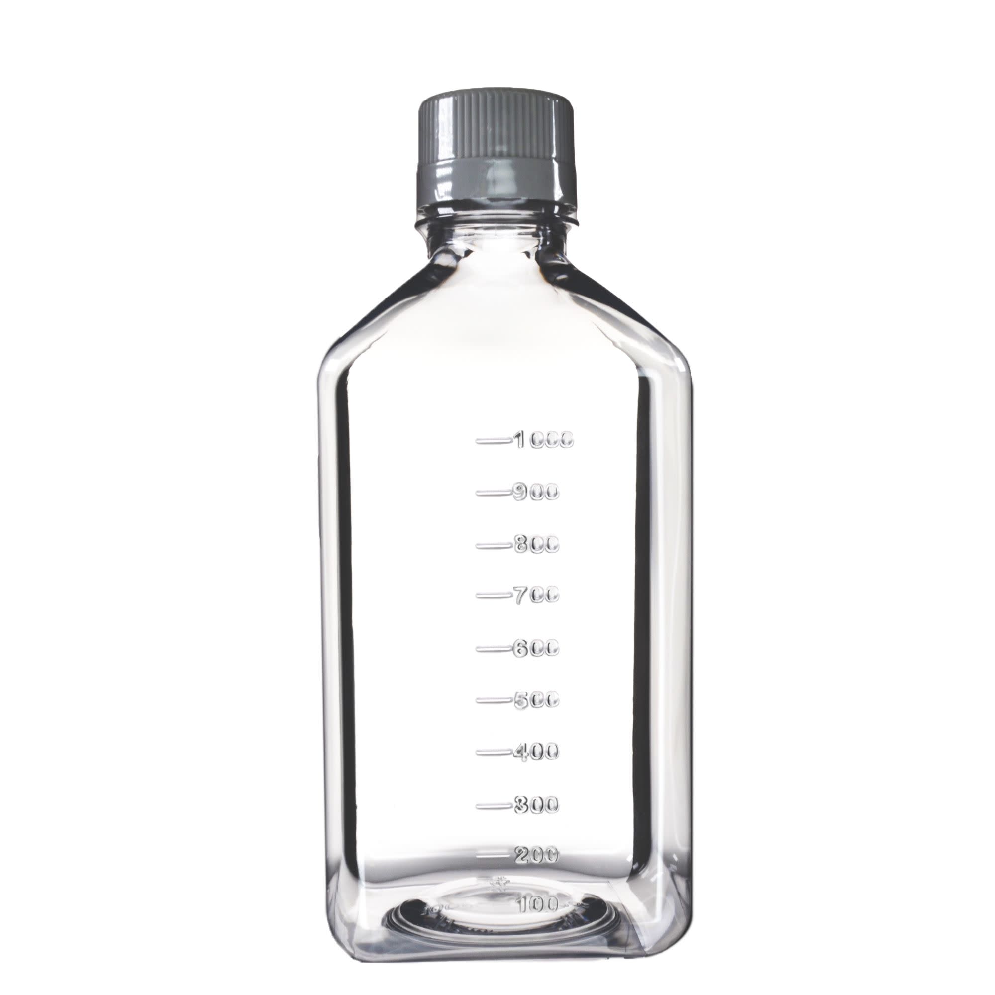 12-Pack Sterile PET Media Bottles with HDPE Caps, 1L