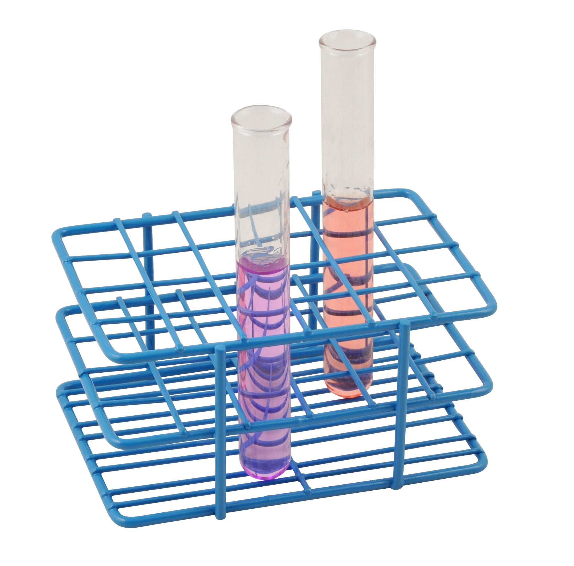 Epoxy-Coated Steel Wire Test Tube Rack, 24-Hole, 15-16mm