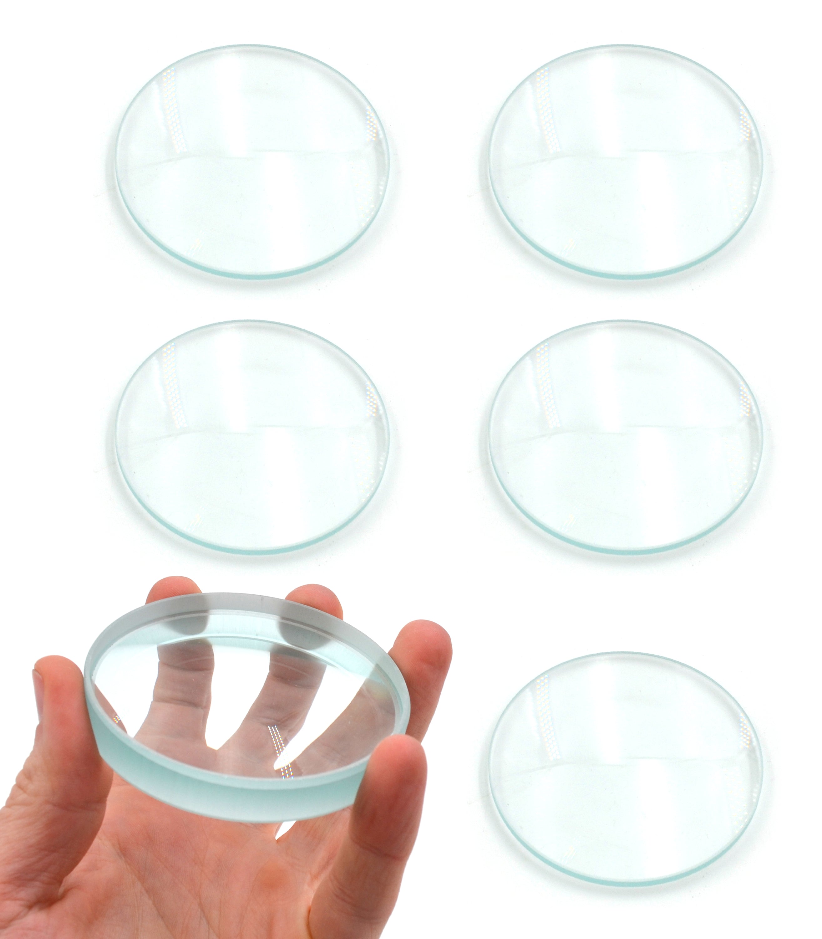6-Piece Optical Lens Set, 3", Double Convex and Double Concave