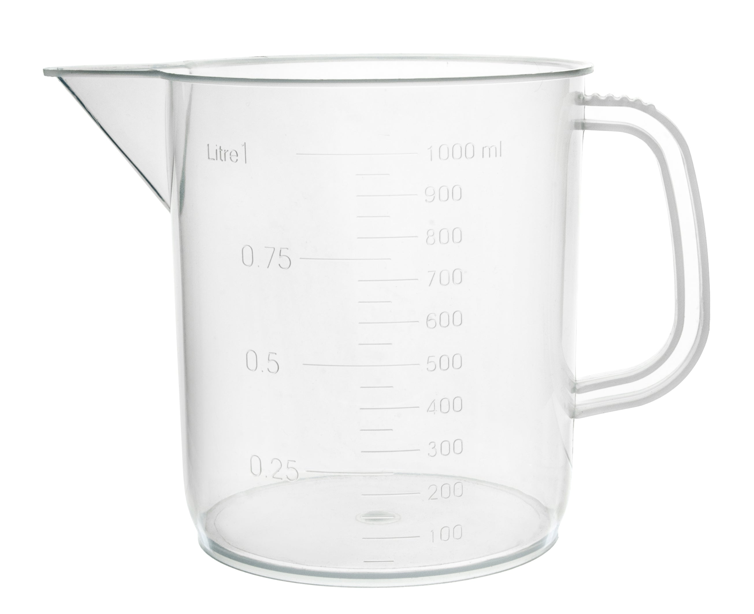Short Form Polypropylene Measuring Pitcher, 1000mL, Euro Design