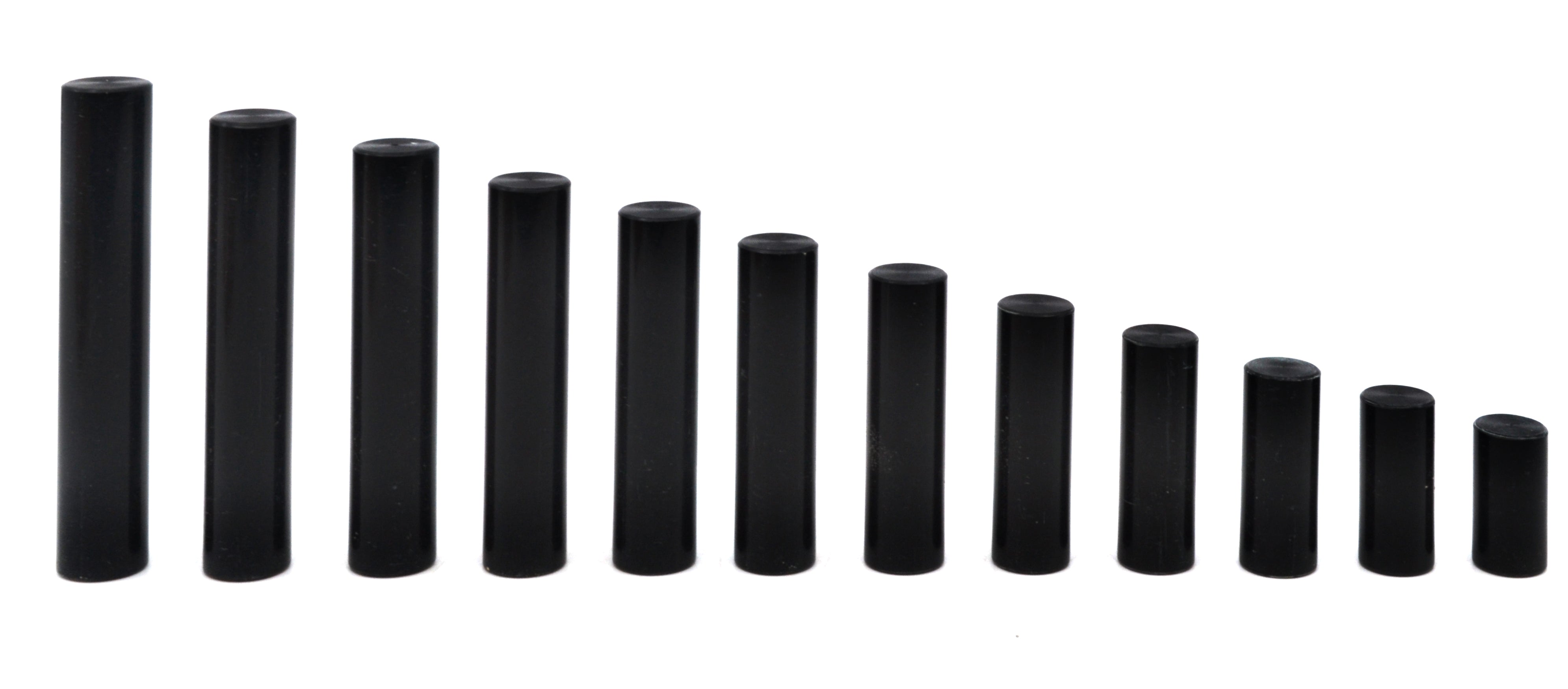 12-Piece Delrin Density Cylindrical Bars Set with Wooden Storage