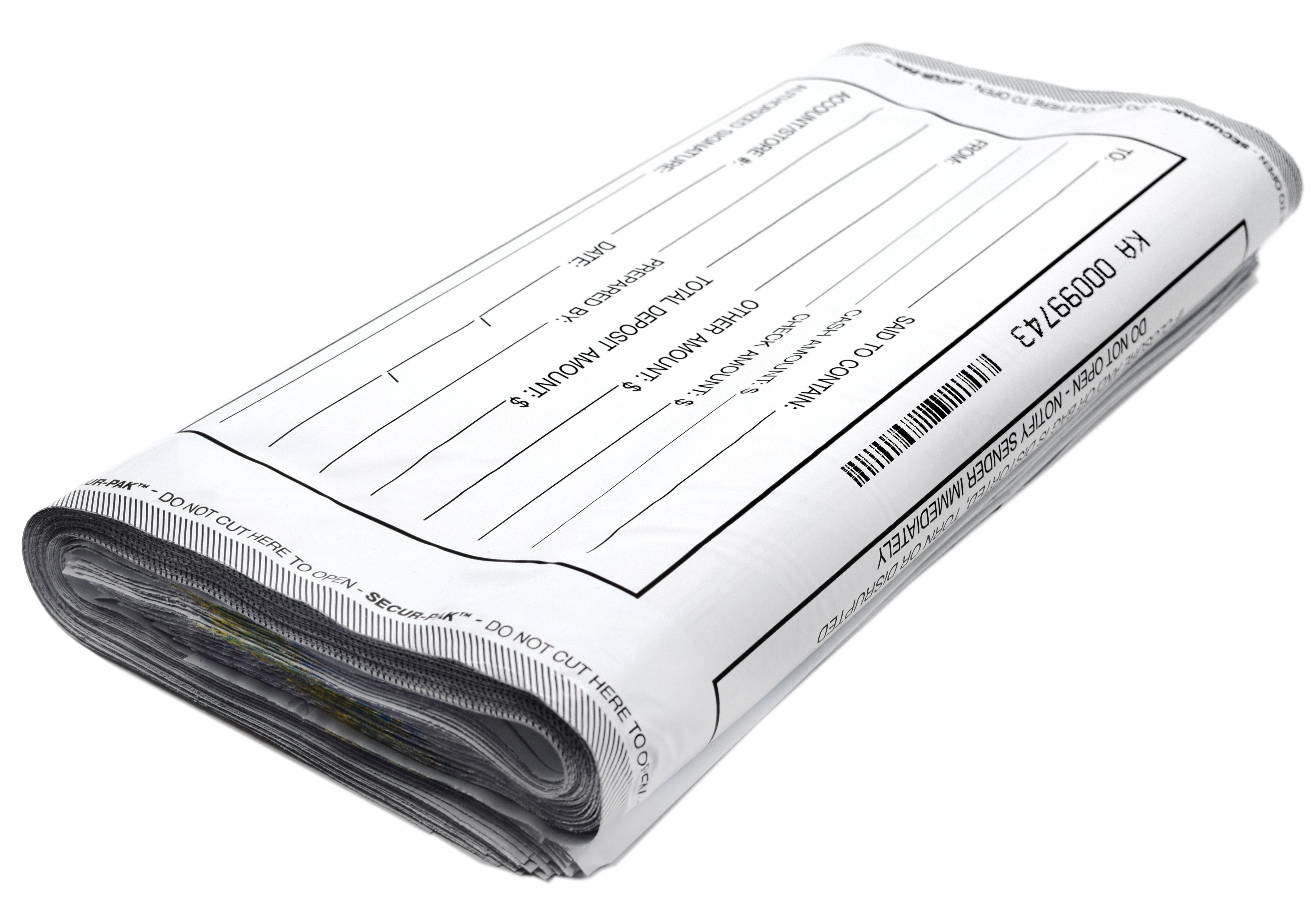 Level 4 Tamper-Evident Deposit Bag, 15"x20" Opaque, 100-Pack