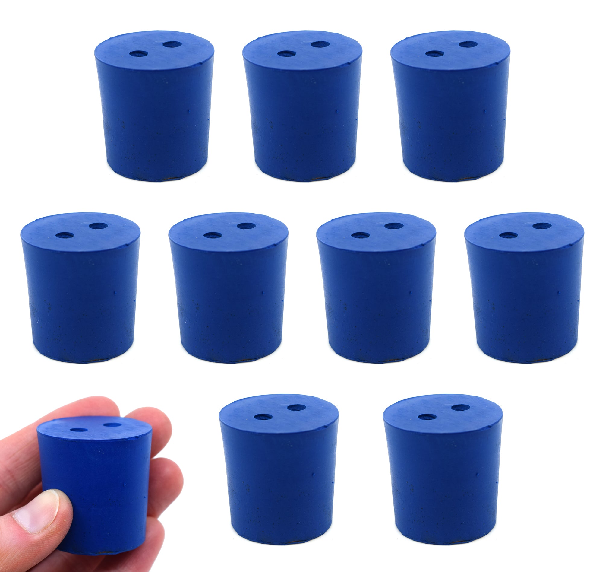 Neoprene Stopper with 2 Holes, 10-Pack