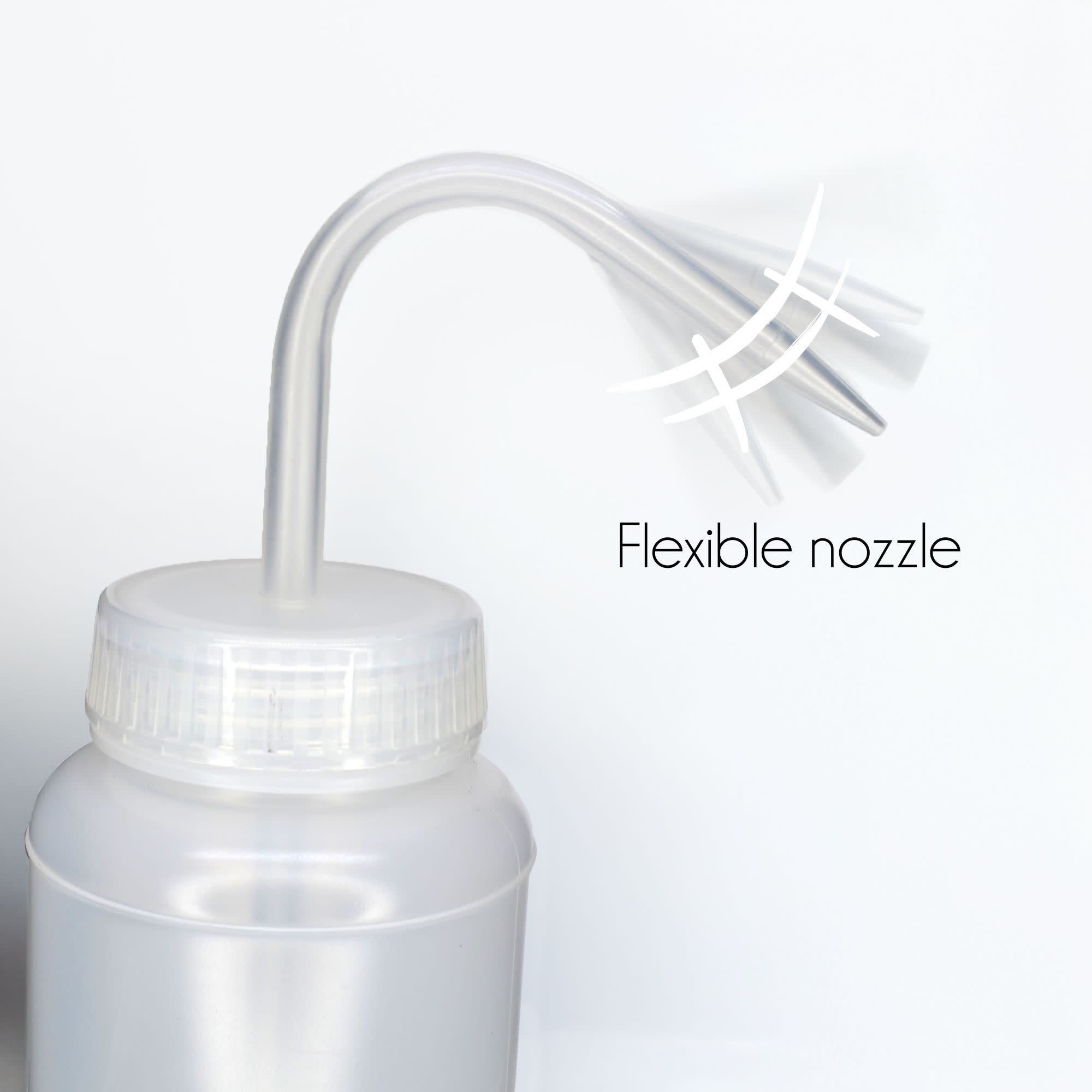 Flexible Leak-Proof Translucent LDPE Wide Mouth Wash Bottle, 500mL