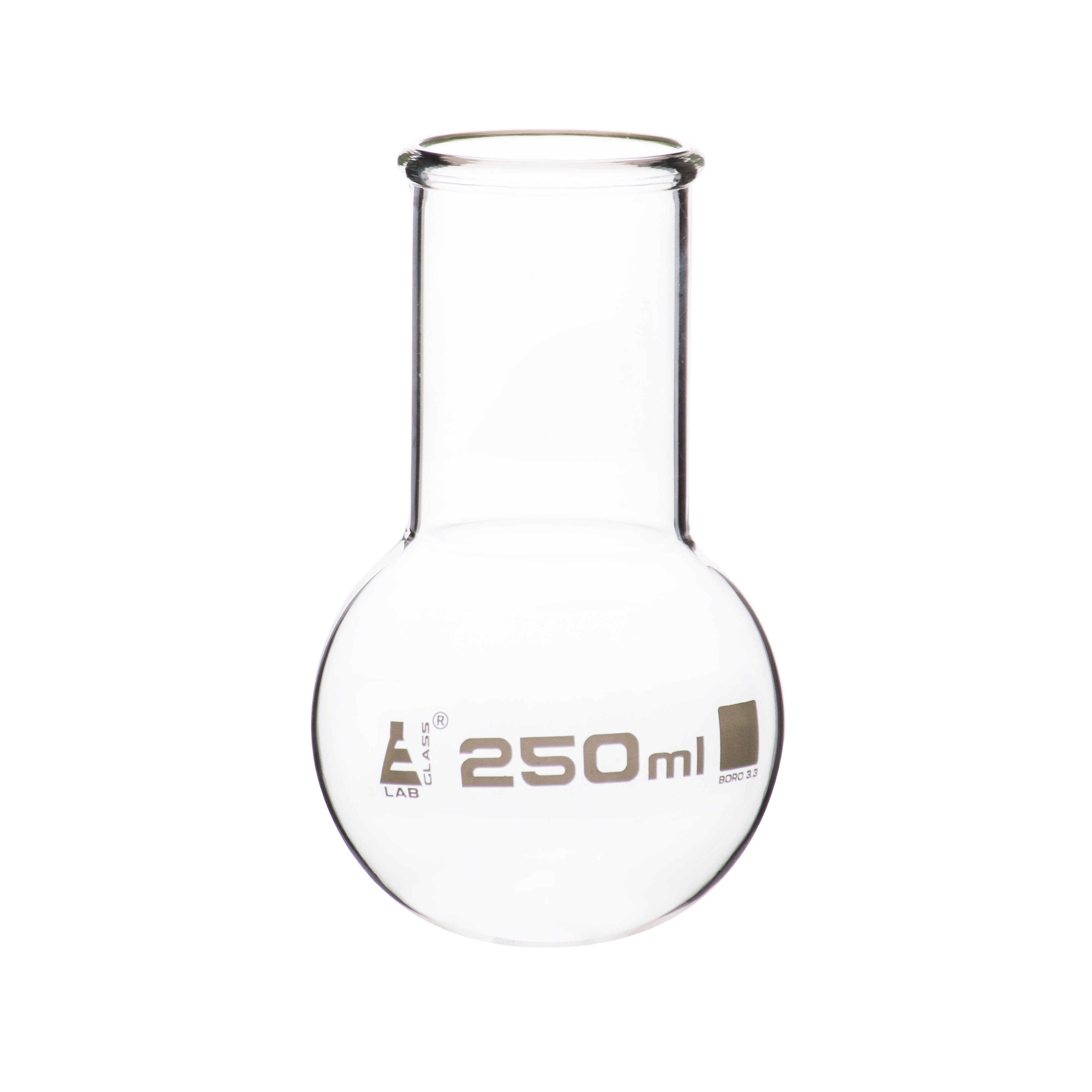 Round Bottom Wide Neck Borosilicate Glass Boiling Flask with Beaded Rim