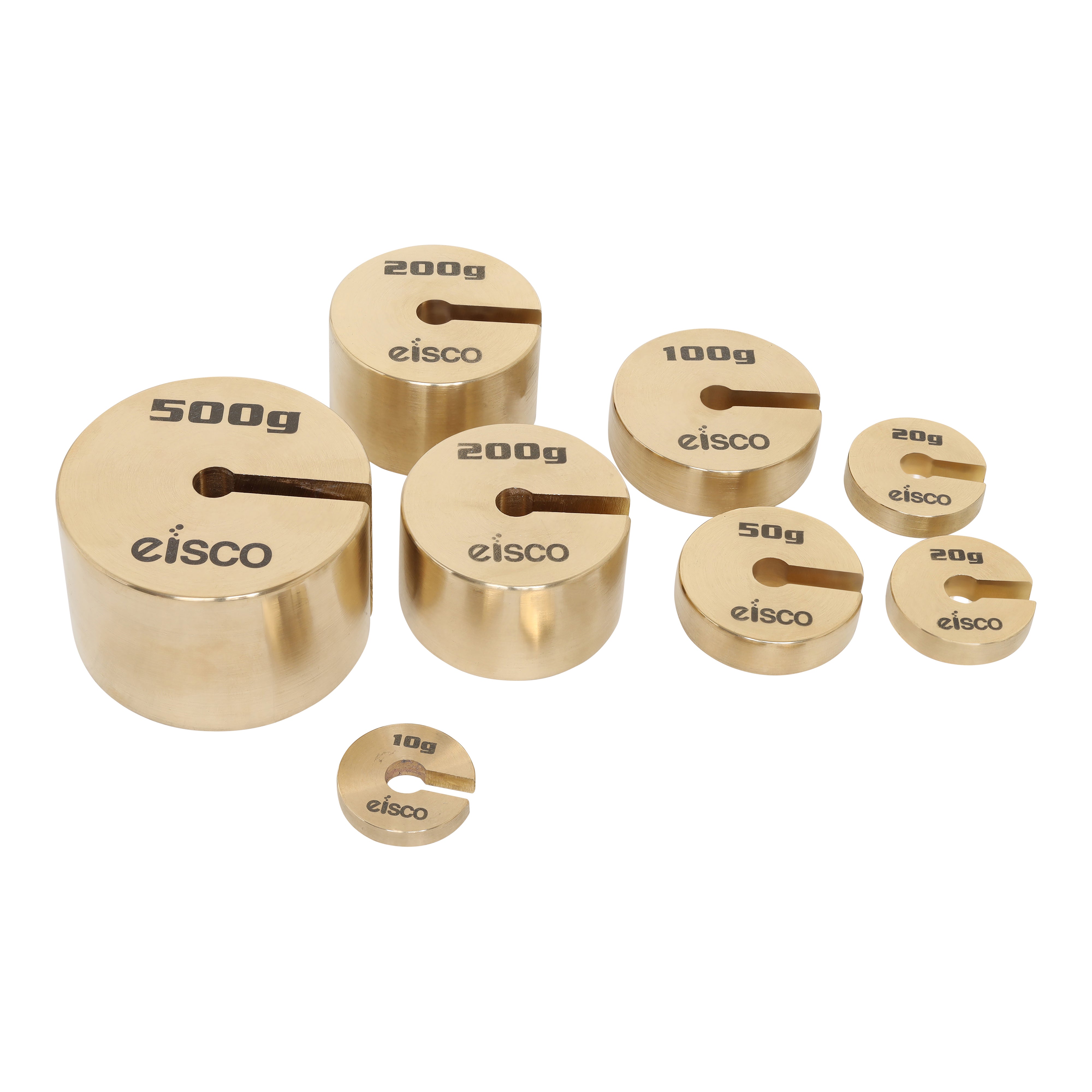 8-Piece Premium Brass Slotted Mass Set
