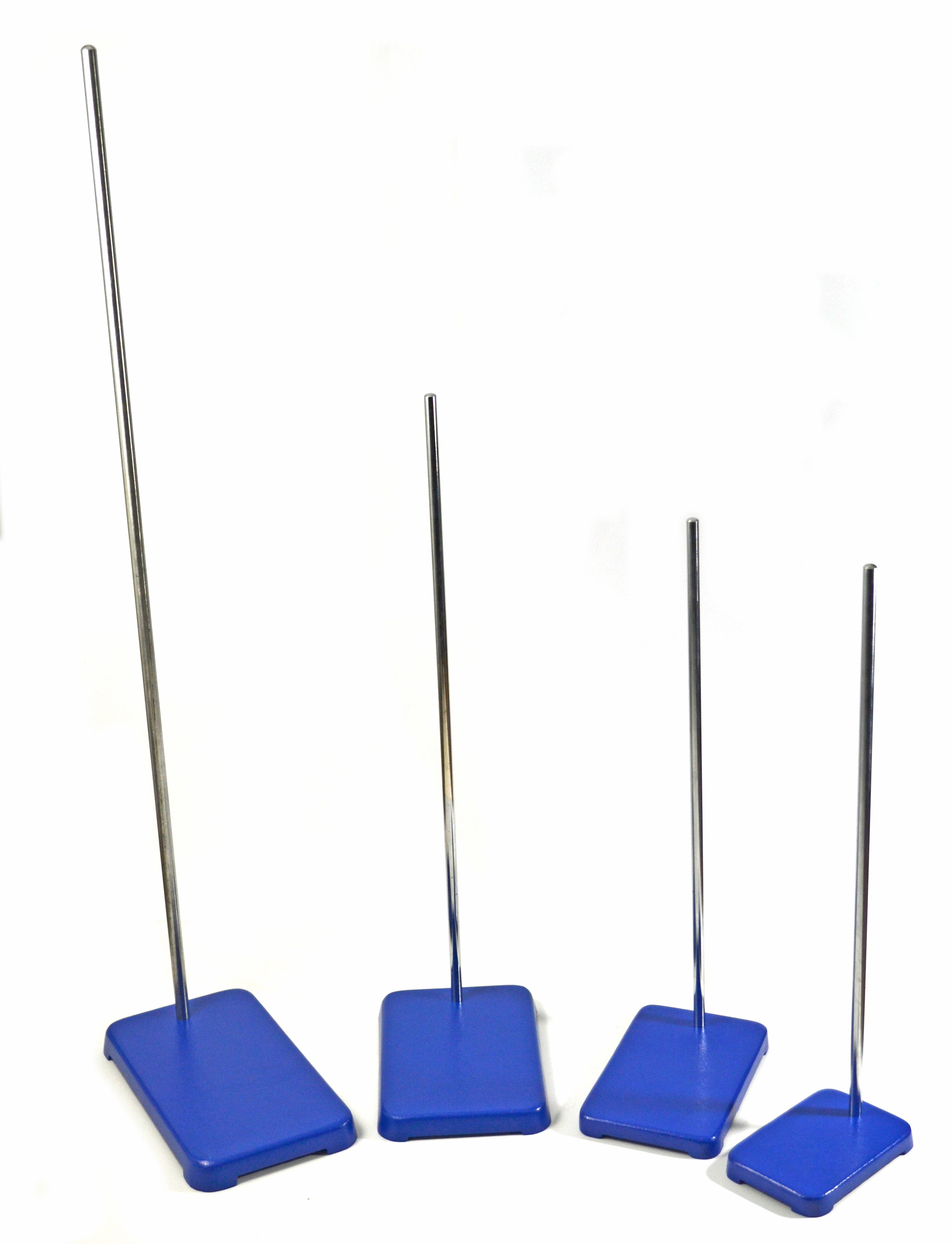 8-Piece Heavy Duty Cast Iron Retort Base and Rod Set, Various Sizes