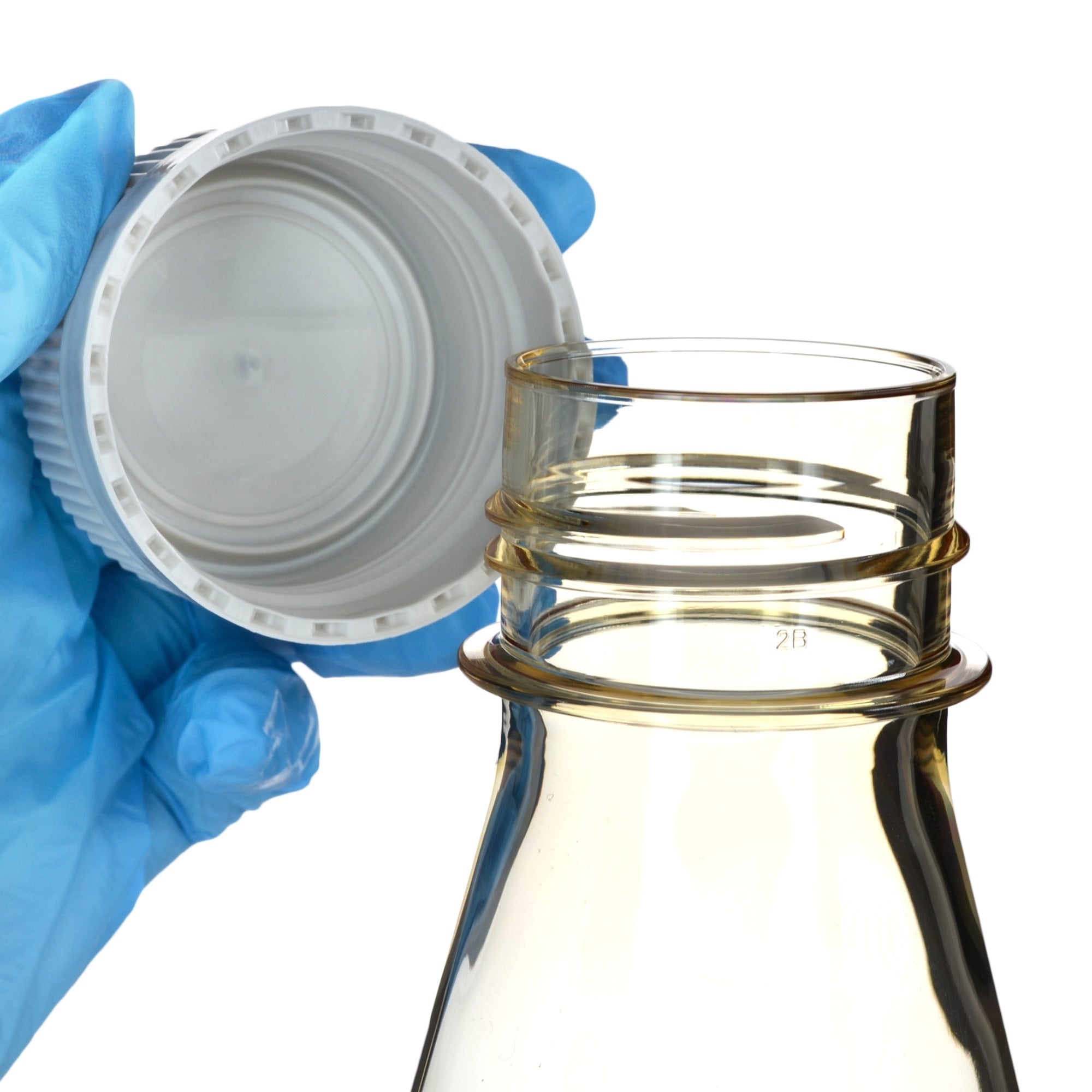 Sterile Non-Vented Flat-Bottom Polycarbonate Erlenmeyer Flask, USP Class VI, 500mL