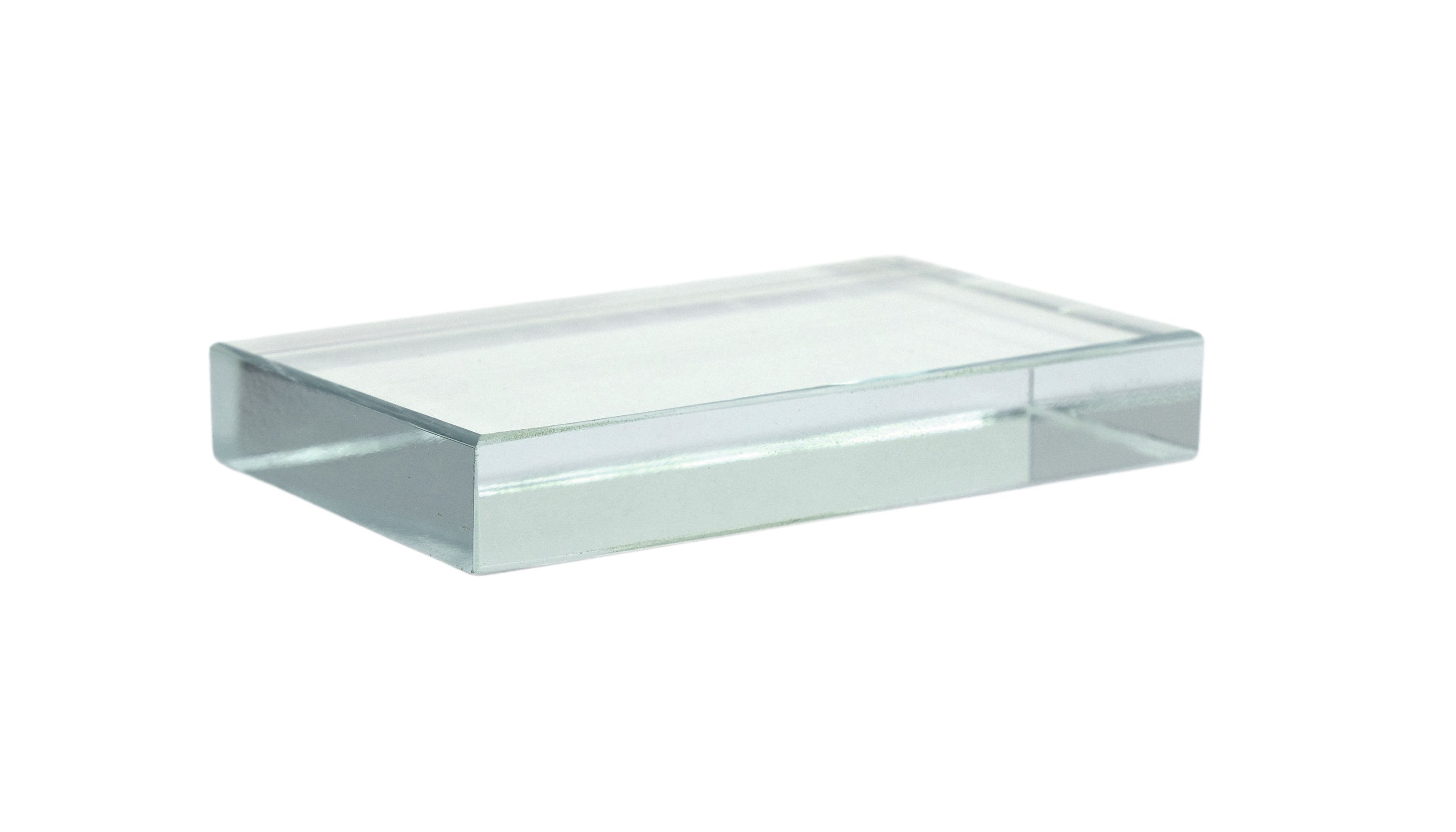 Rectangular Refraction Glass Block, 75 x 50 x 12mm