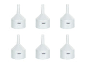 6-Pack 2-Part Polypropylene Buchner Funnels for 11-12.5cm Filter Paper, 13cm ID