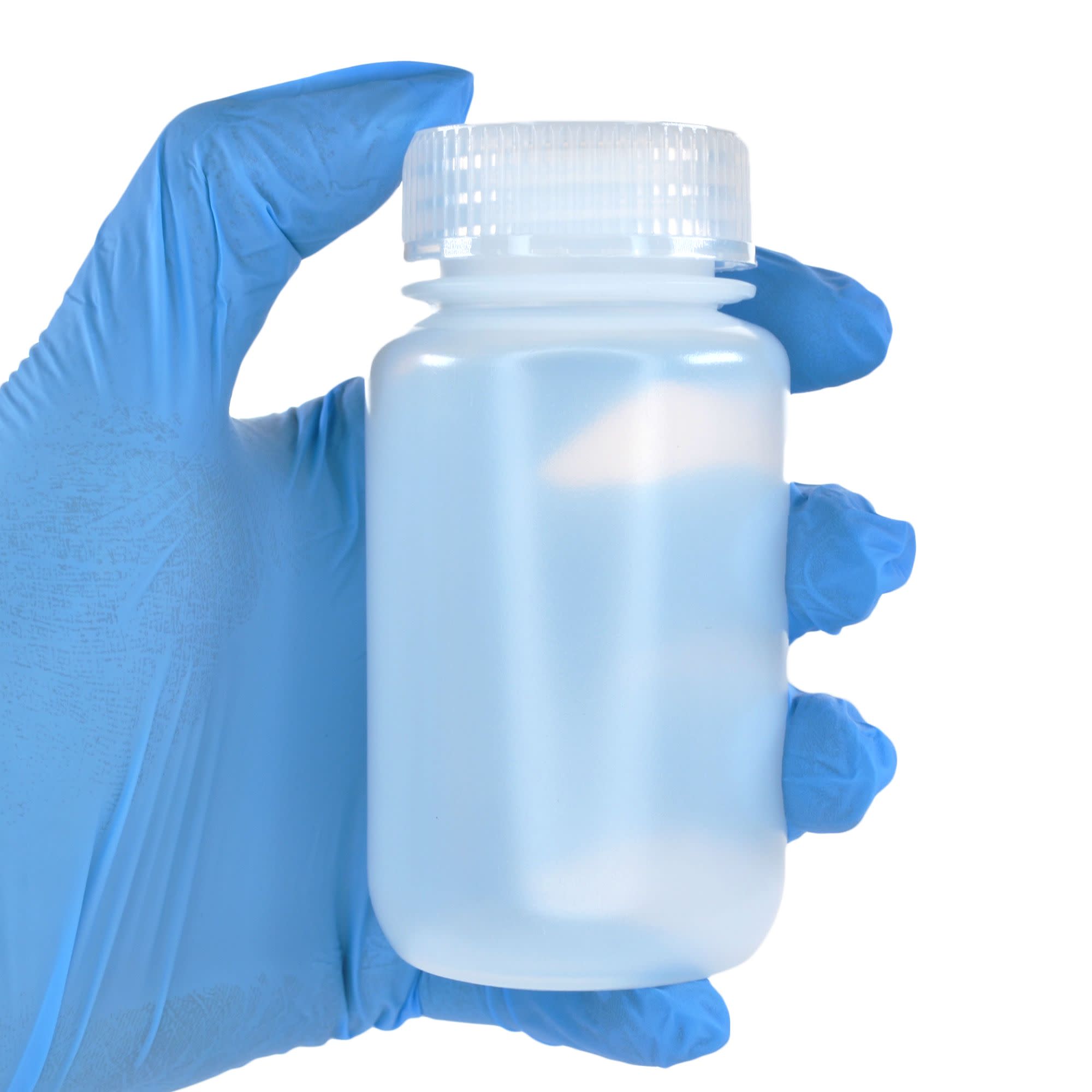 12-Pack Translucent Wide Mouth LDPE Reagent Bottles with PP Caps, 125mL, -100 to 80°C