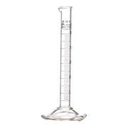 Class B Graduated Cylinder with Hexagonal Base, 5mL, Blue Graduations, Borosilicate Glass