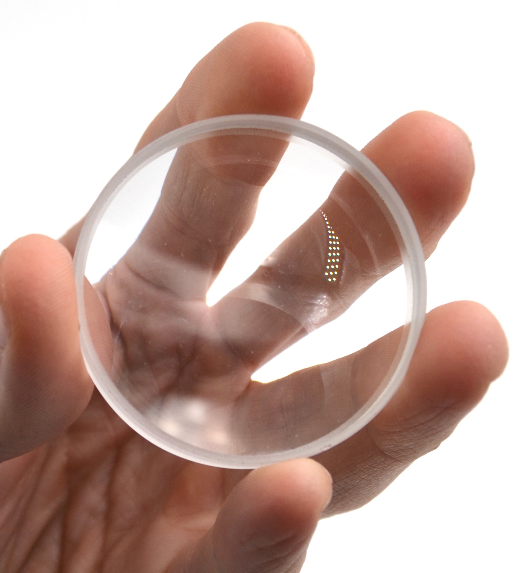 Double Concave Glass Lens, 50mm Diameter, 100mm Focal Length, 8mm Thick