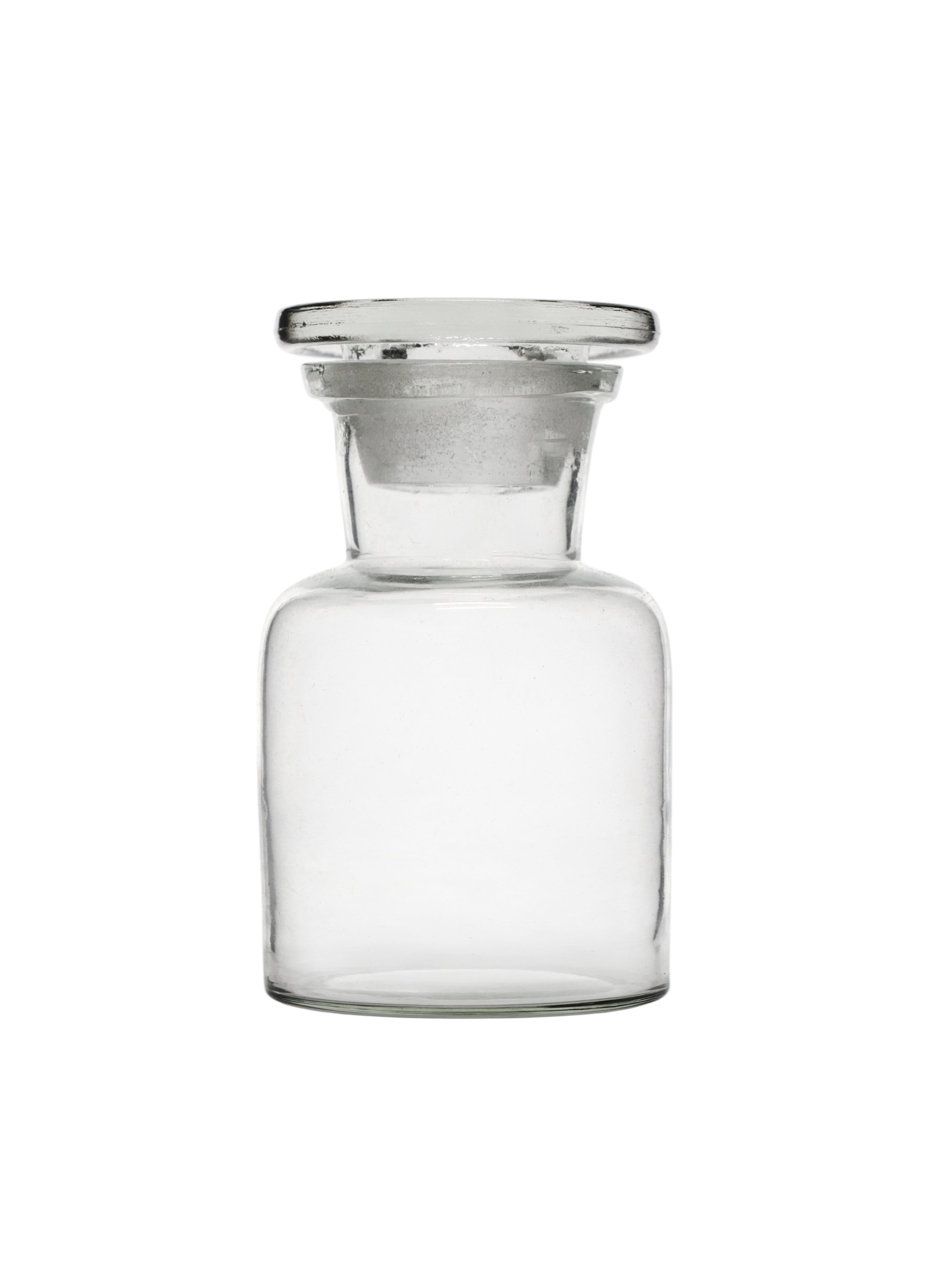 Wide Neck Soda Lime Glass Reagent Bottle with Glass Stopper