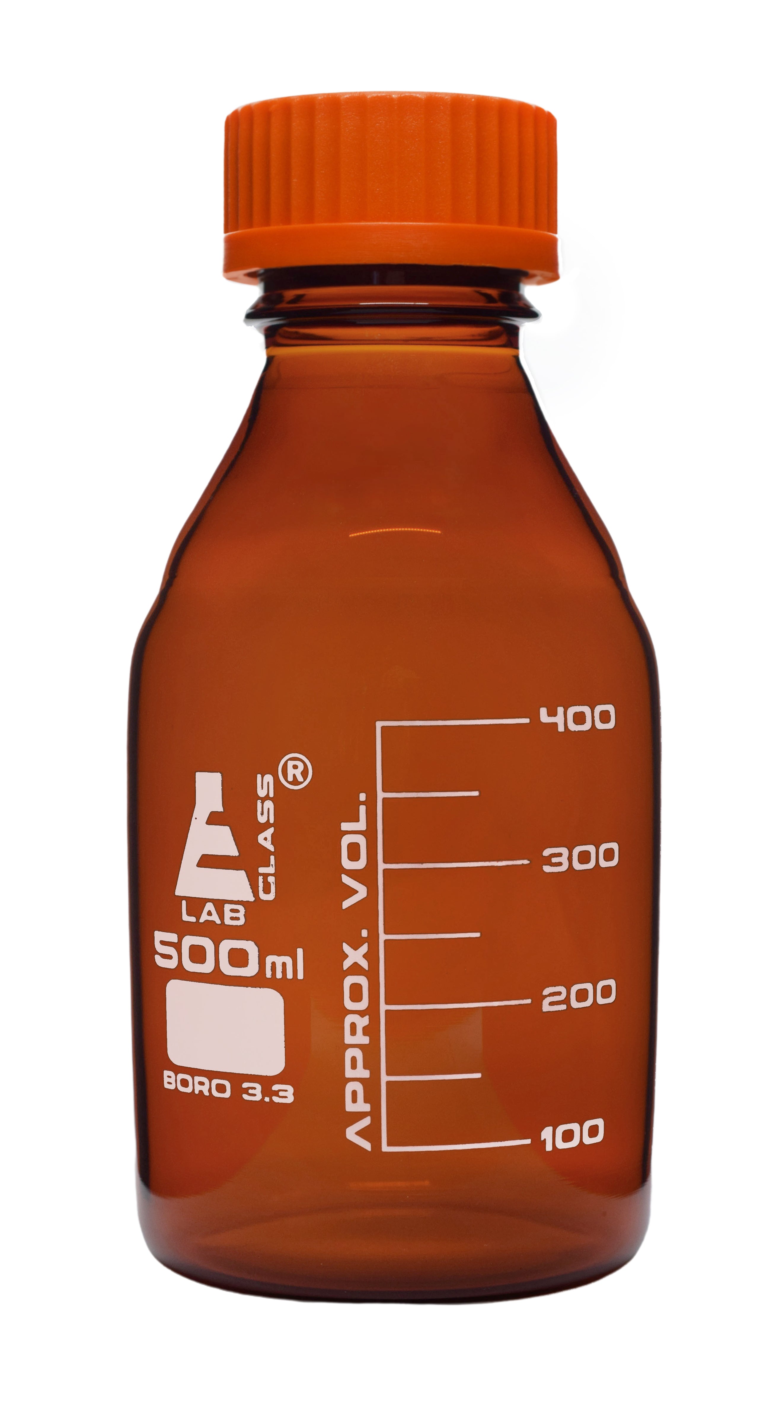 Amber Borosilicate Glass Reagent Bottle with Screw Cap