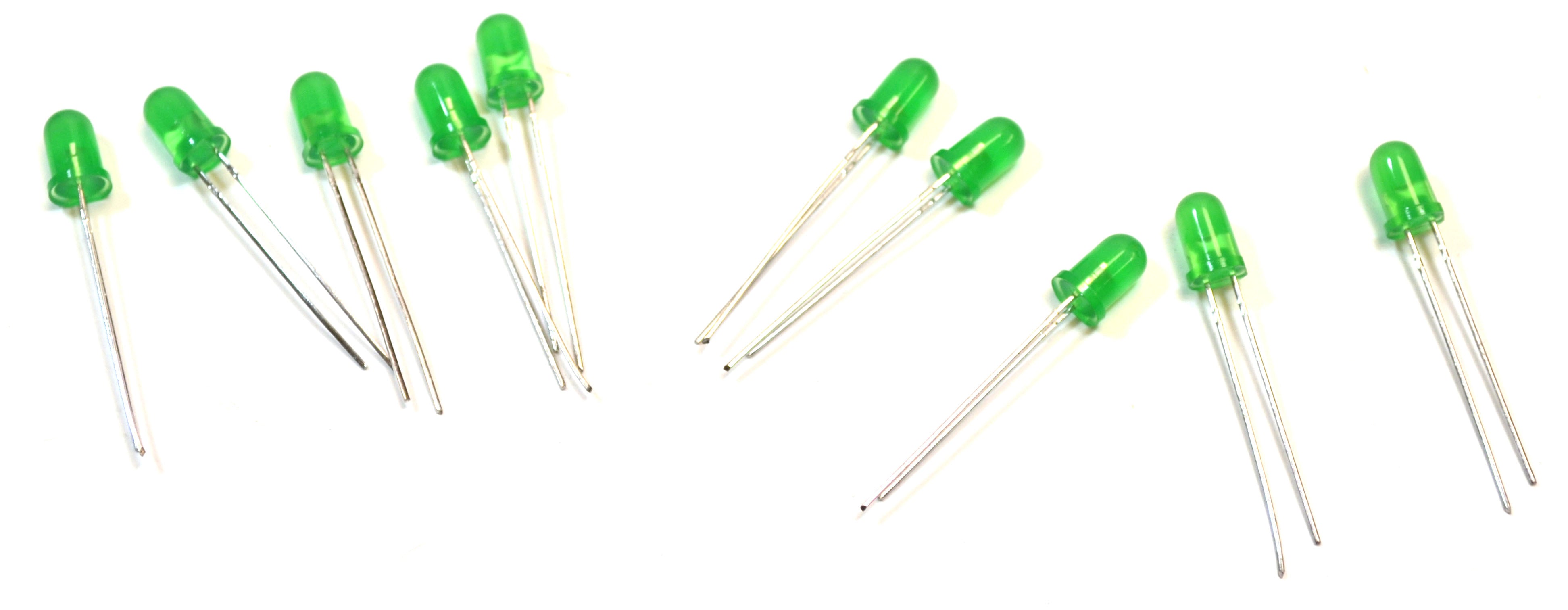 Green 5mm LED, 10-Pack