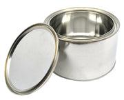 1/2 Gallon Metal Can with Lid, 6.5 x 4"
