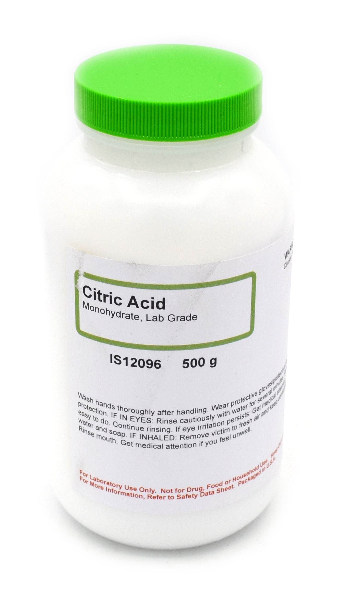 Laboratory Grade Citric Acid Monohydrate, 500g